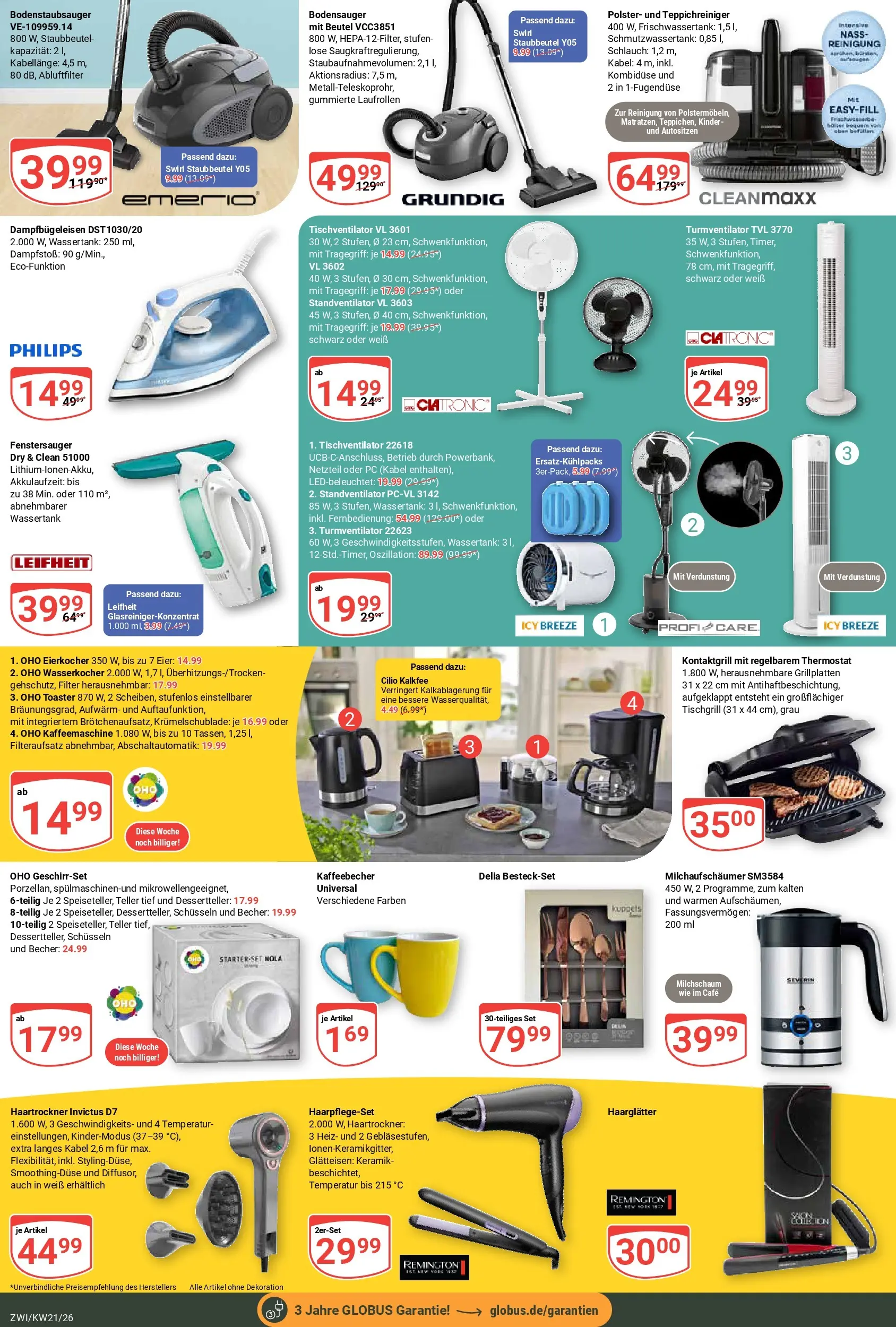 Globus Prospekt Zwickau	 (ab 17.05.2026) » Angebote online | Seite: 31 | Produkte: Kabel, Haarglätter, Turmventilator, Netzteil
