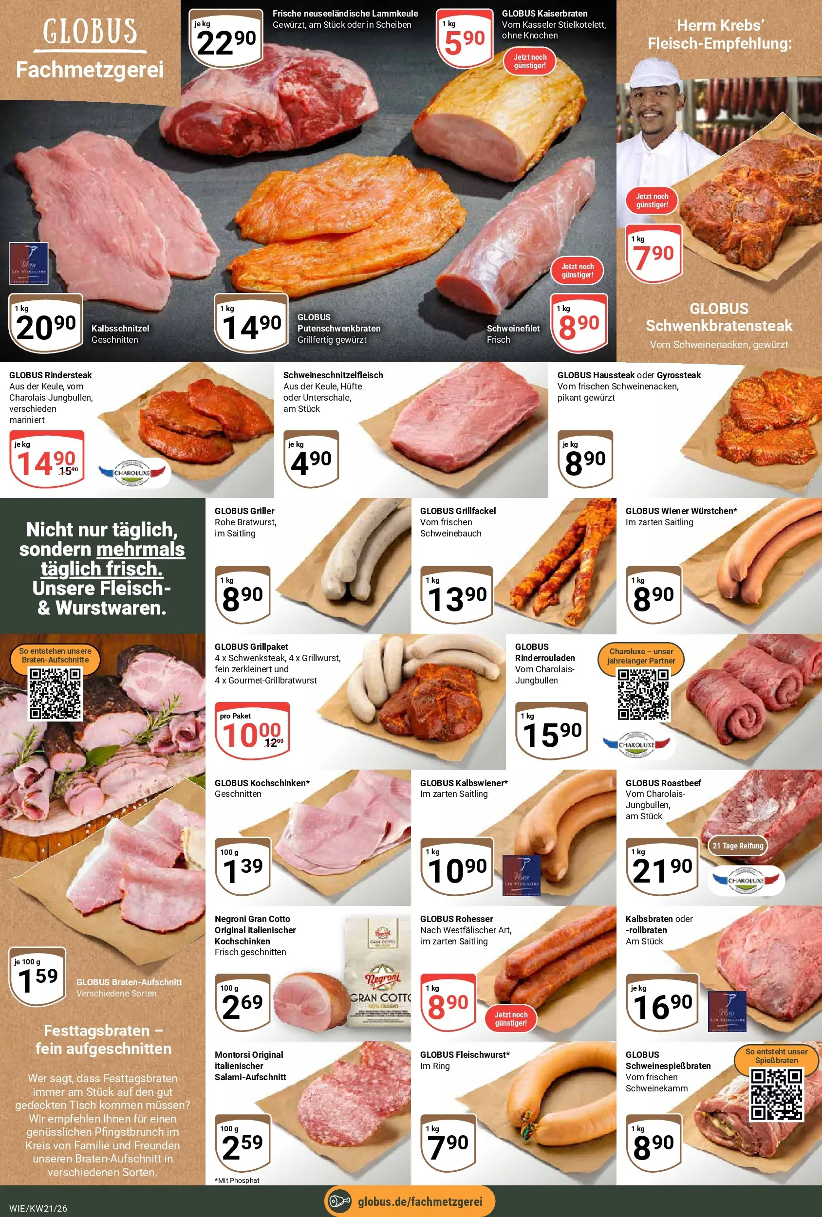 Globus Prospekt Waghäusel	 (ab 17.05.2026) » Angebote online | Seite: 8 | Produkte: Rinderrouladen, Roastbeef, Schweinefilet, Griller