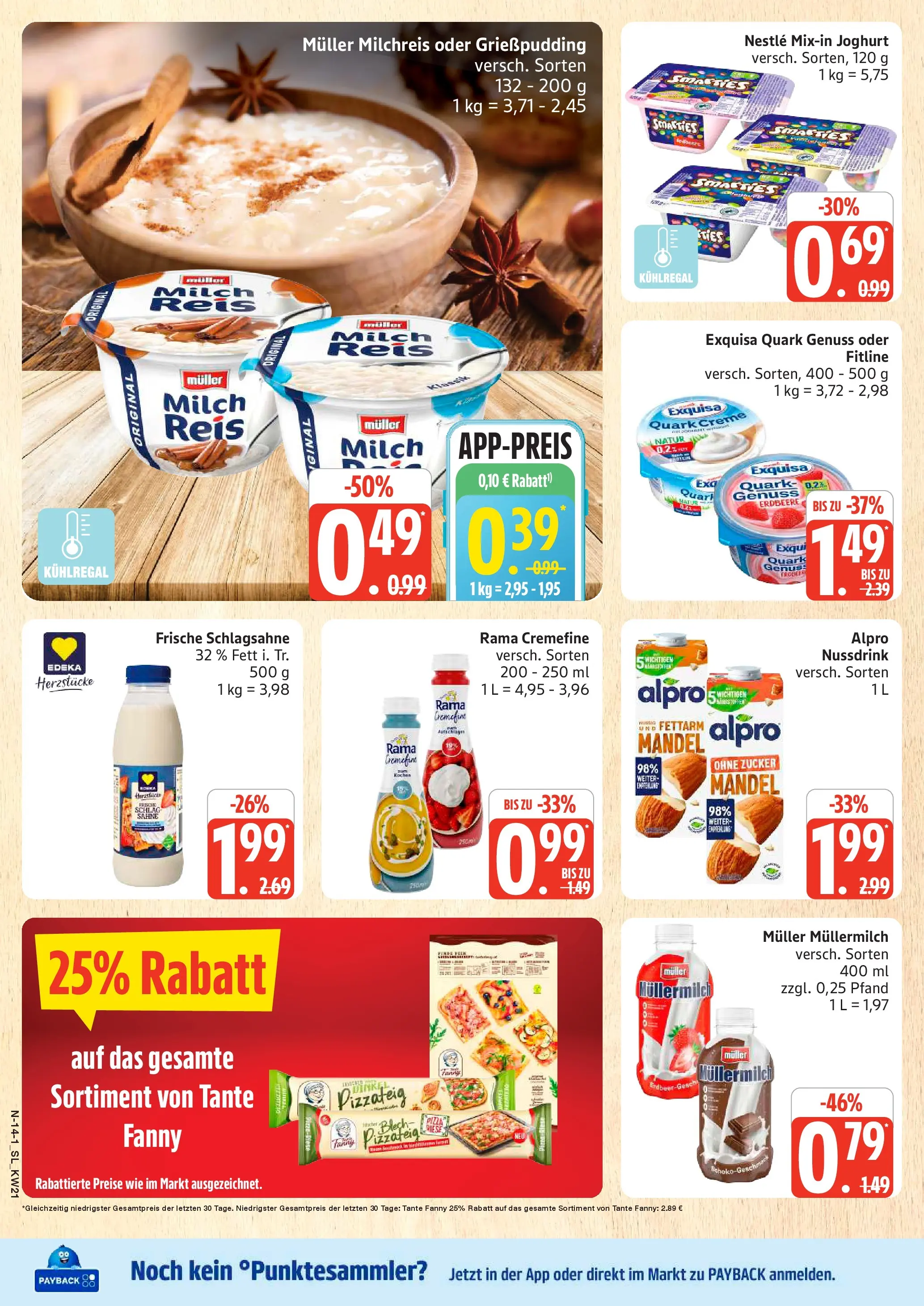 Edeka prospekt Schleswig	 (ab 17.05.2026) » Angebote Online | Seite: 14 | Produkte: Rama, Quark, Schlagsahne, Joghurt