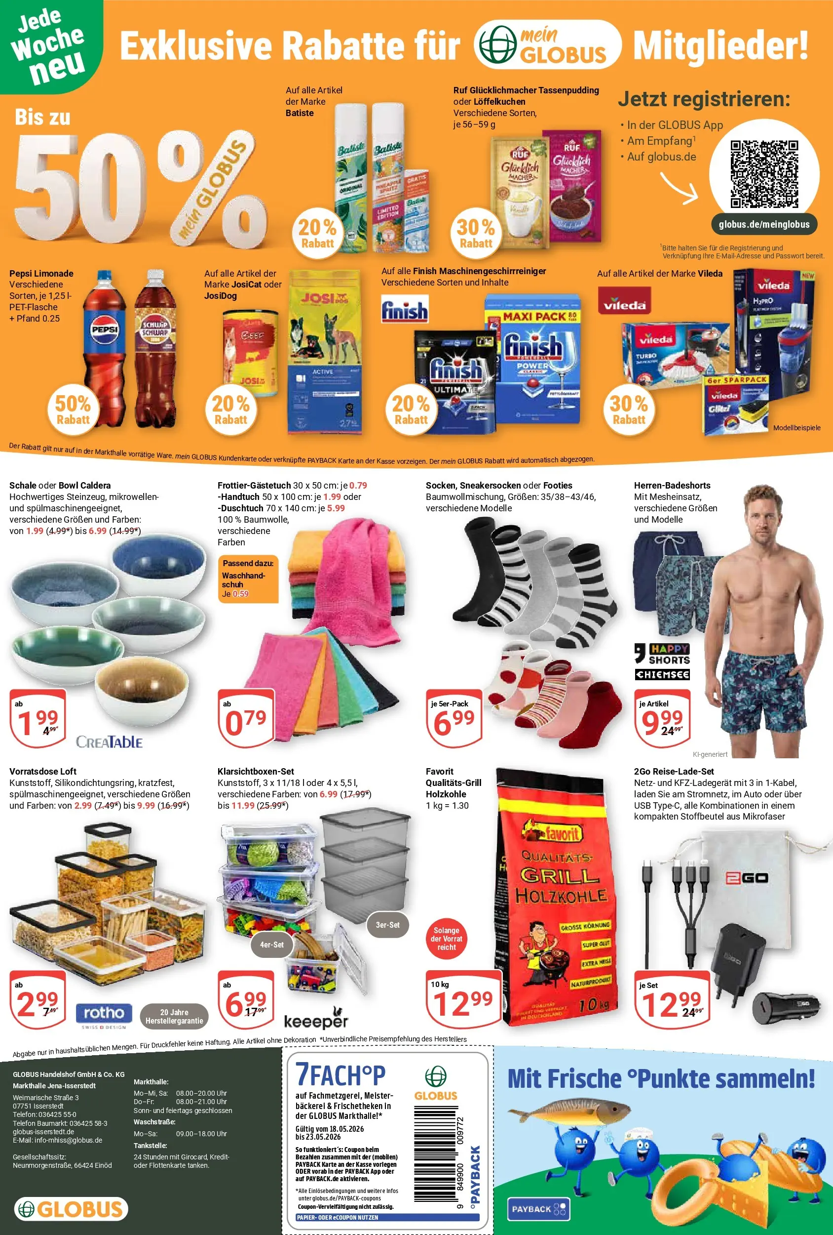 Globus Prospekt Isserstedt	 (ab 17.05.2026) » Angebote online | Seite: 34 | Produkte: Grill, Limonade, Telefon, Uhr