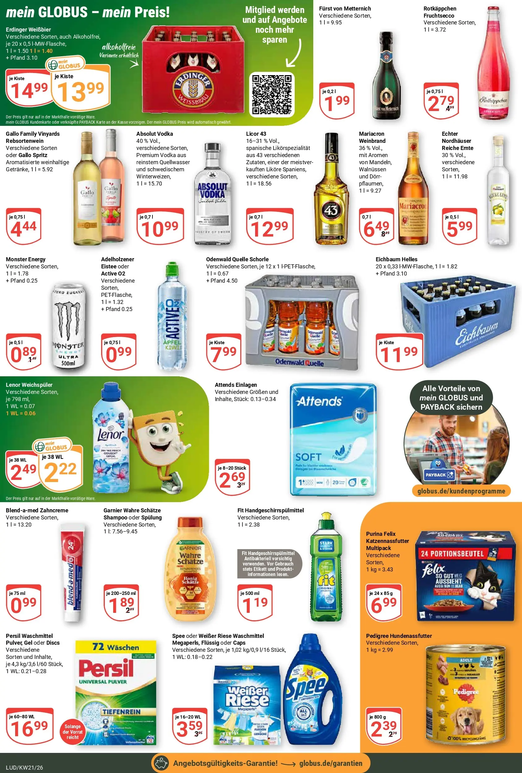 Globus Prospekt Ludwigshafen-Oggersheim	 (ab 17.05.2026) » Angebote online | Seite: 3 | Produkte: Erdinger, Spülung, Fruchtsecco, Persil