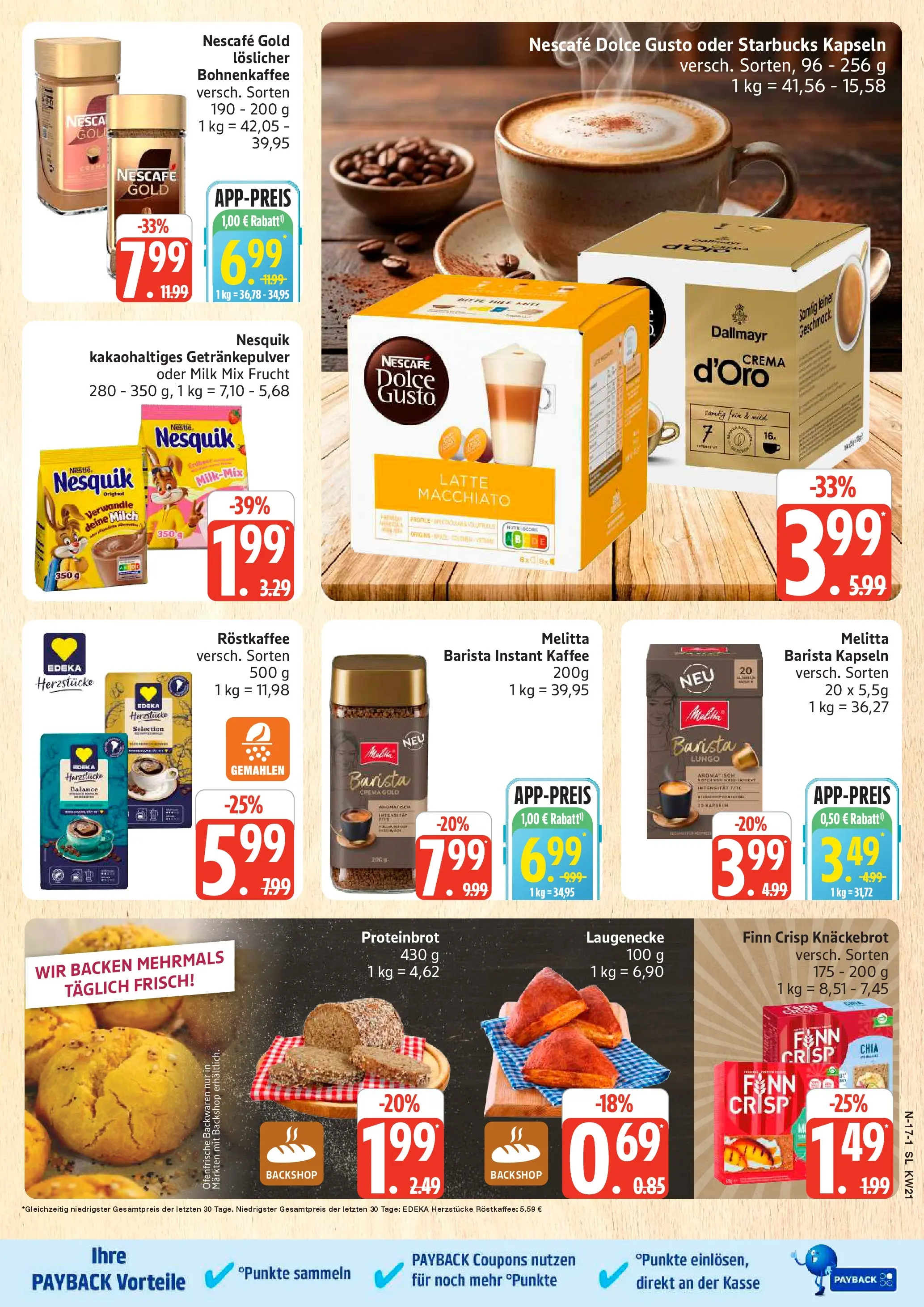 Edeka prospekt Schleswig	 (ab 17.05.2026) » Angebote Online | Seite: 17 | Produkte: Nescafe, Nesquik, Kaffee, Nescafe gold
