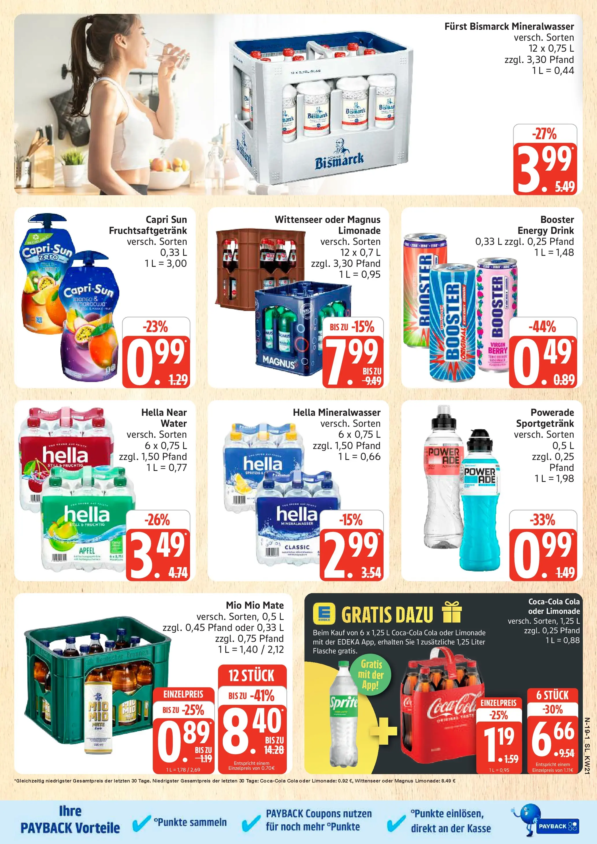 Edeka prospekt Schleswig	 (ab 17.05.2026) » Angebote Online | Seite: 19 | Produkte: Sprite, Capri sun, Cola, Mineralwasser