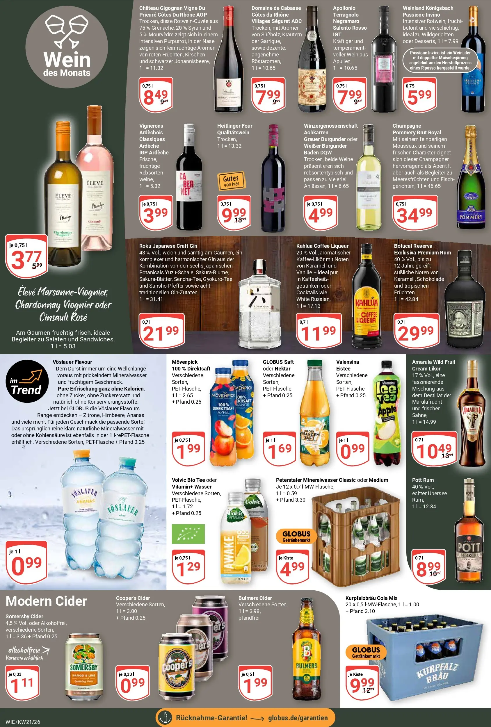 Globus Prospekt Waghäusel	 (ab 17.05.2026) » Angebote online | Seite: 16 | Produkte: Cola, Apple, Tee, Gin