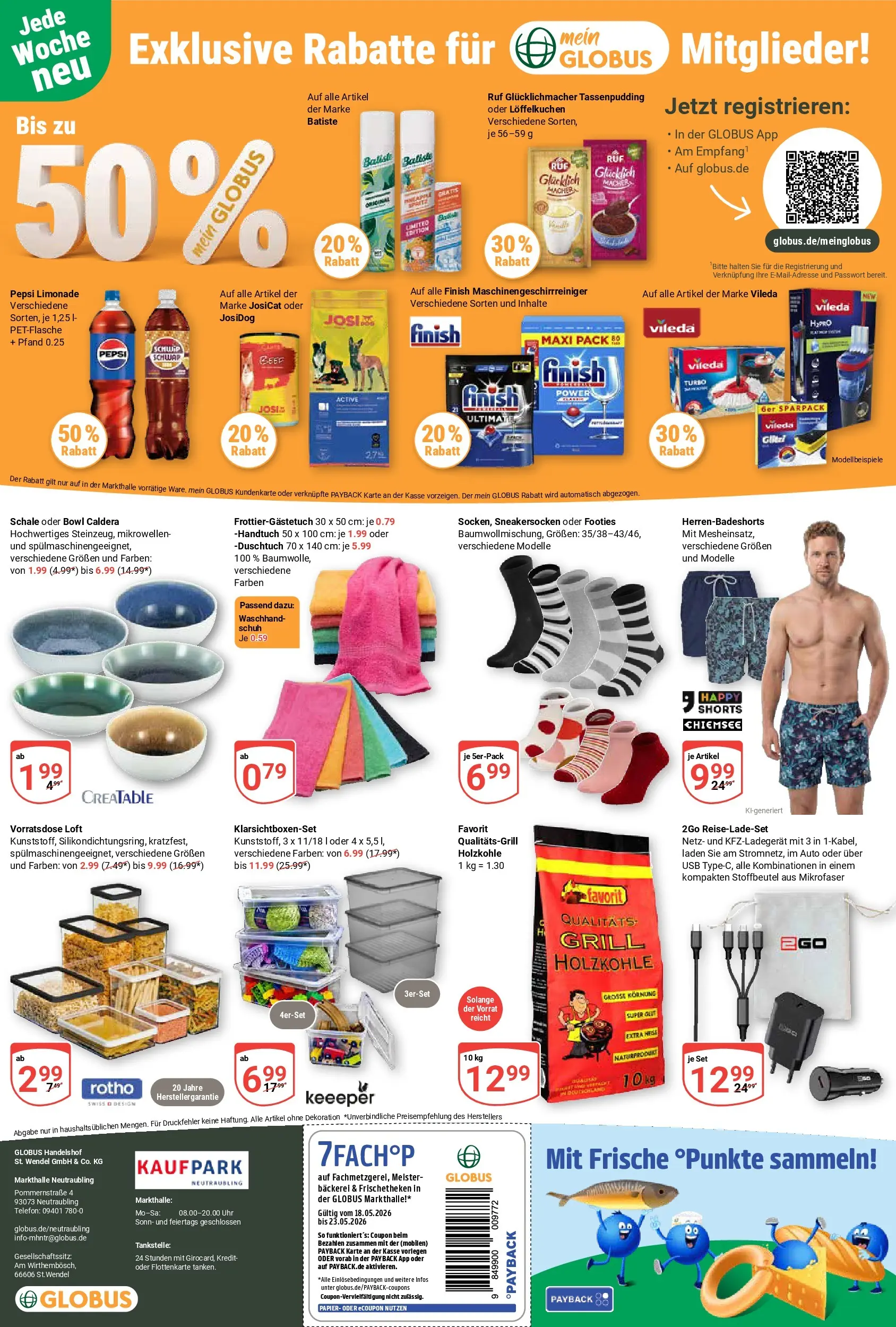 Globus Prospekt Neutraubling	 (ab 17.05.2026) » Angebote online | Seite: 28 | Produkte: USB, Bäckerei, Limonade, Finish