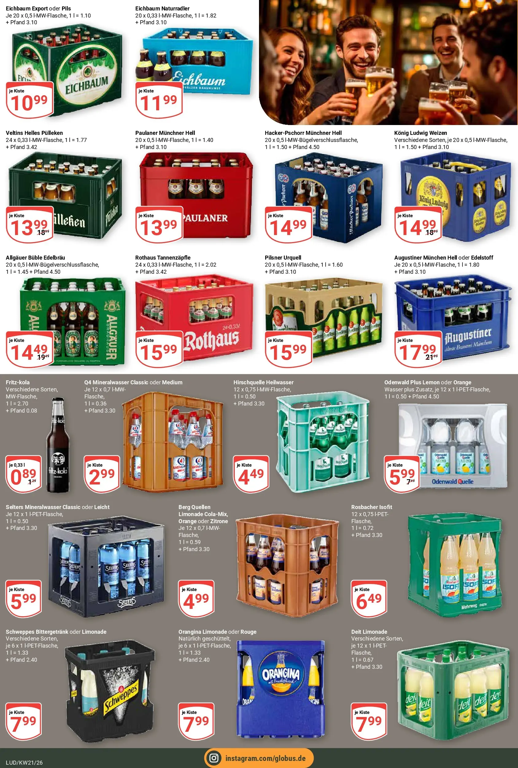 Globus Prospekt Ludwigshafen-Oggersheim	 (ab 17.05.2026) » Angebote online | Seite: 17 | Produkte: Pils, Mineralwasser, Paulaner, Veltins