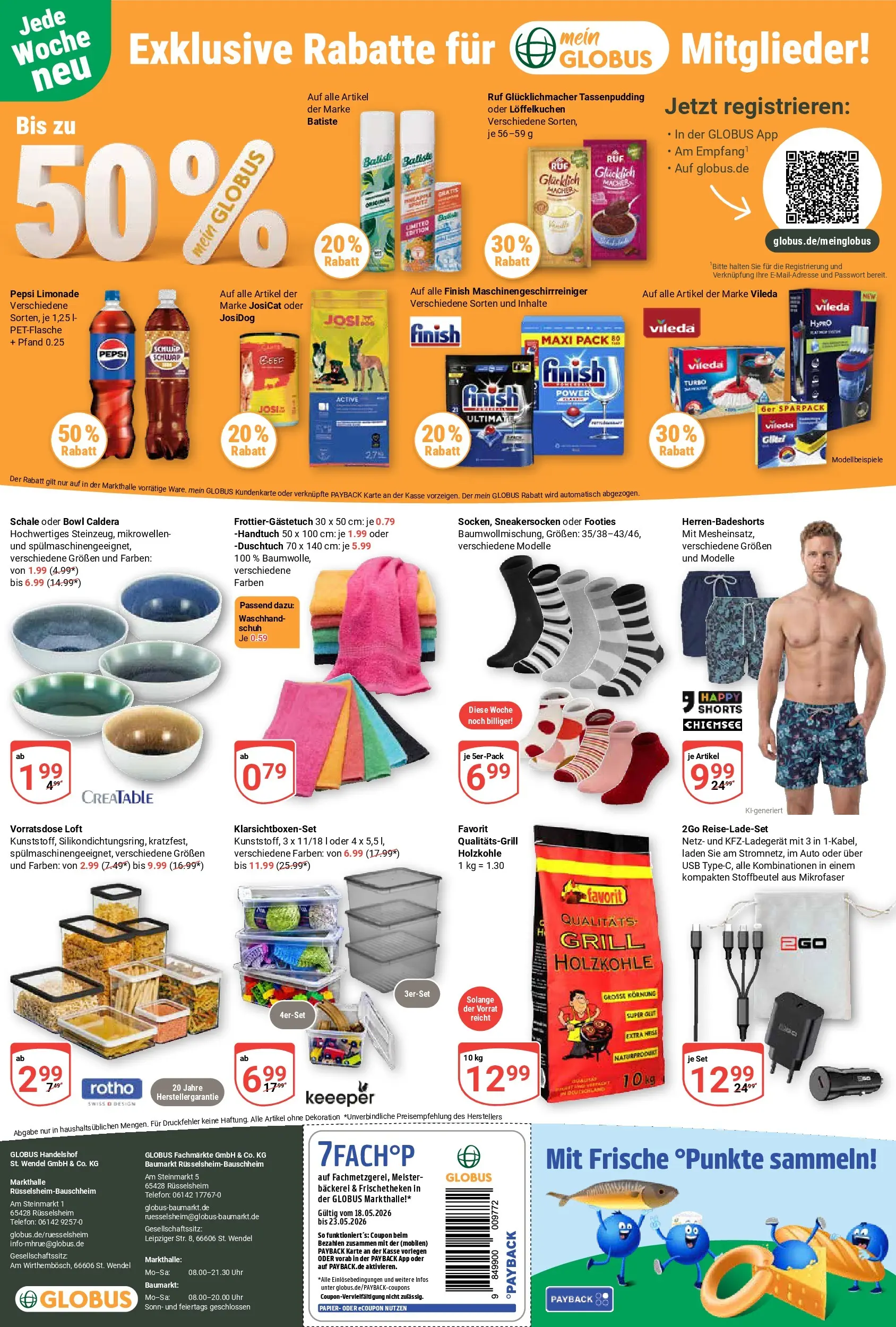 Globus Prospekt Rüsselsheim	 (ab 17.05.2026) » Angebote online | Seite: 28 | Produkte: Grill, Finish, Pepsi, Telefon