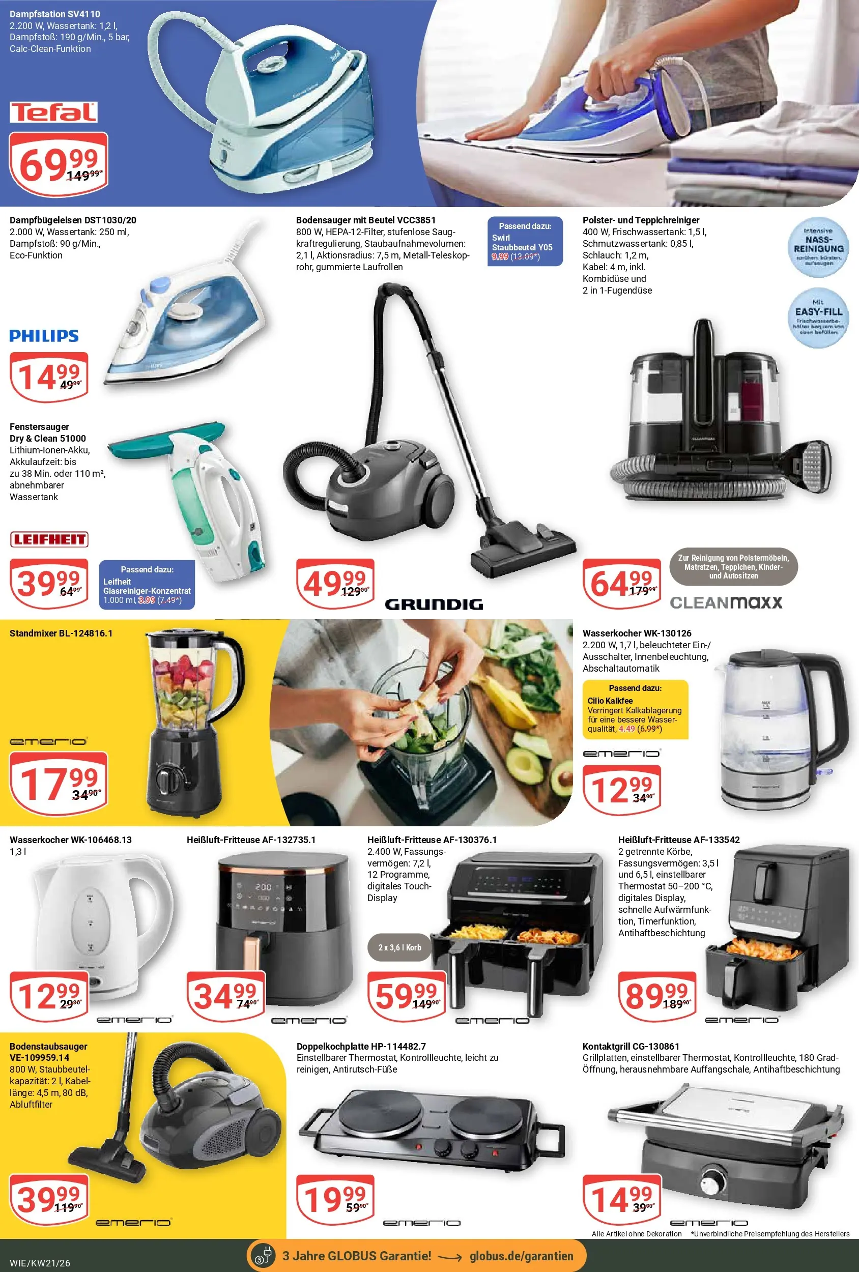 Globus Prospekt Waghäusel	 (ab 17.05.2026) » Angebote online | Seite: 27 | Produkte: Philips, Wasserkocher, Korb, Heißluftfritteuse