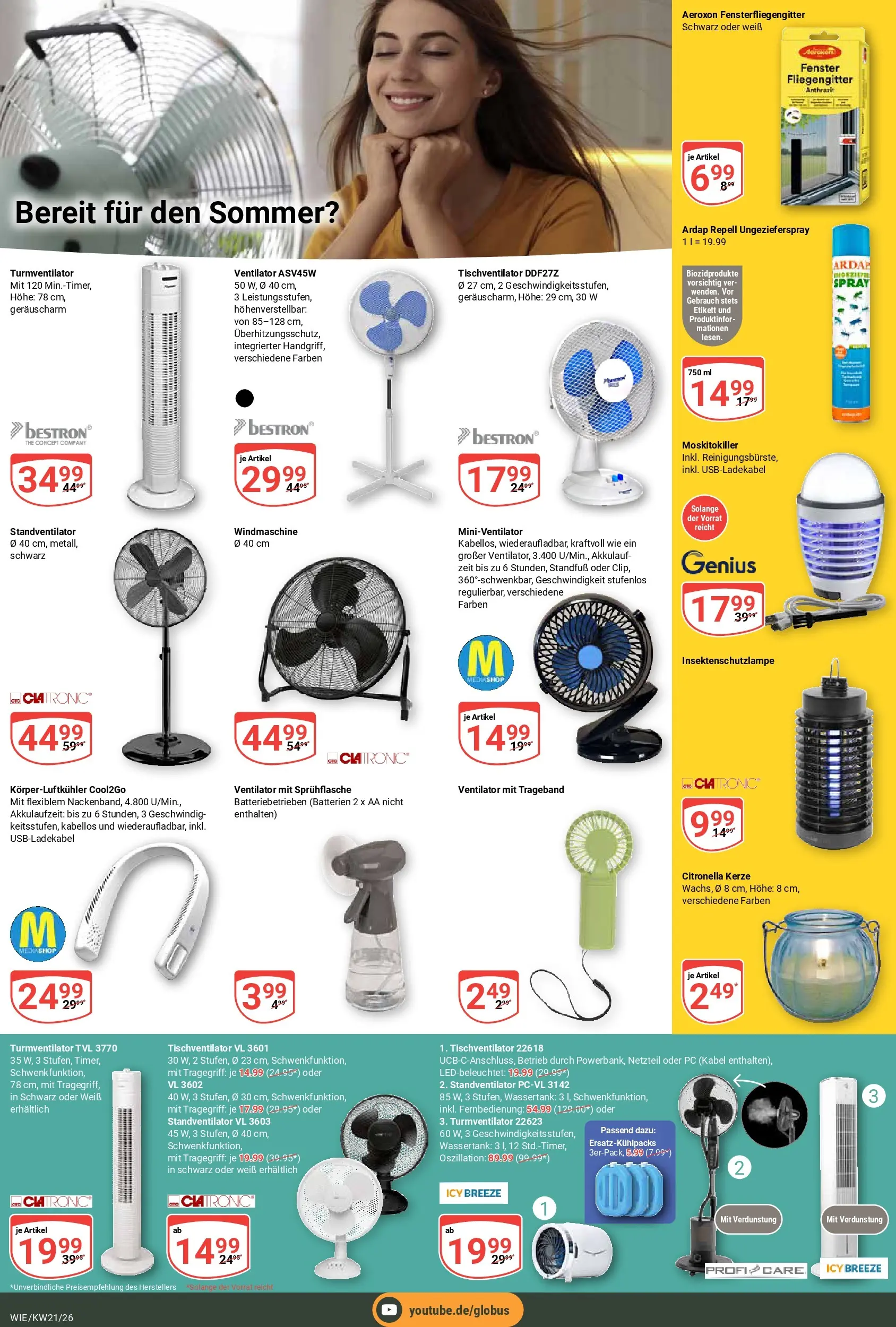 Globus Prospekt Waghäusel	 (ab 17.05.2026) » Angebote online | Seite: 28 | Produkte: Ventilator, Batterien, Turmventilator, Netzteil