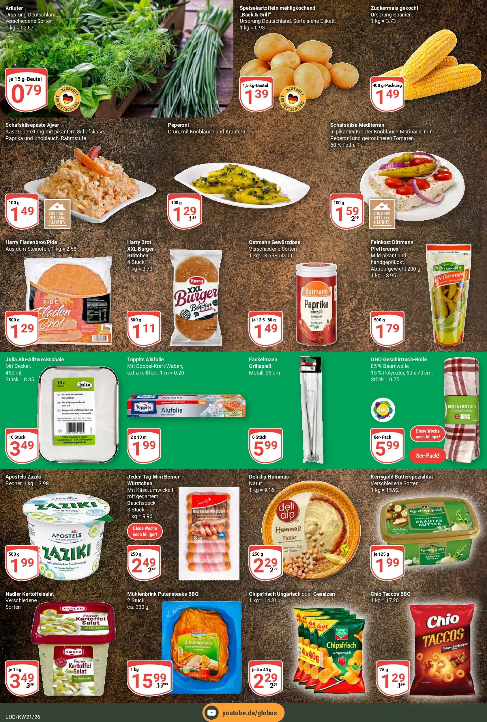 Globus Prospekt Ludwigshafen-Oggersheim	 (ab 17.05.2026) » Angebote online | Seite: 25 | Produkte: Grill, Butter, Paprika, Knoblauch