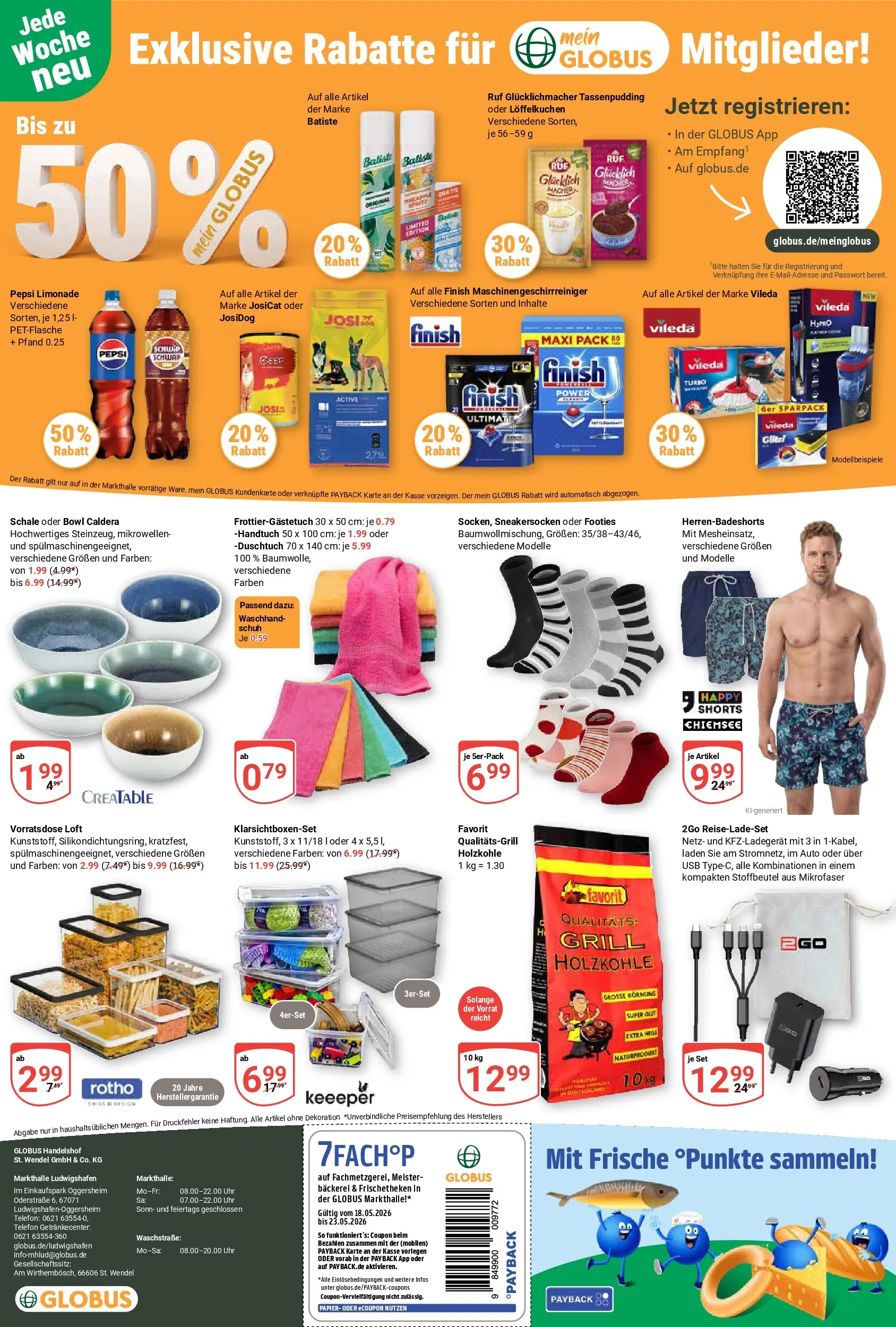 Globus Prospekt Ludwigshafen-Oggersheim	 (ab 17.05.2026) » Angebote online | Seite: 30 | Produkte: USB, Bäckerei, Finish, Uhr