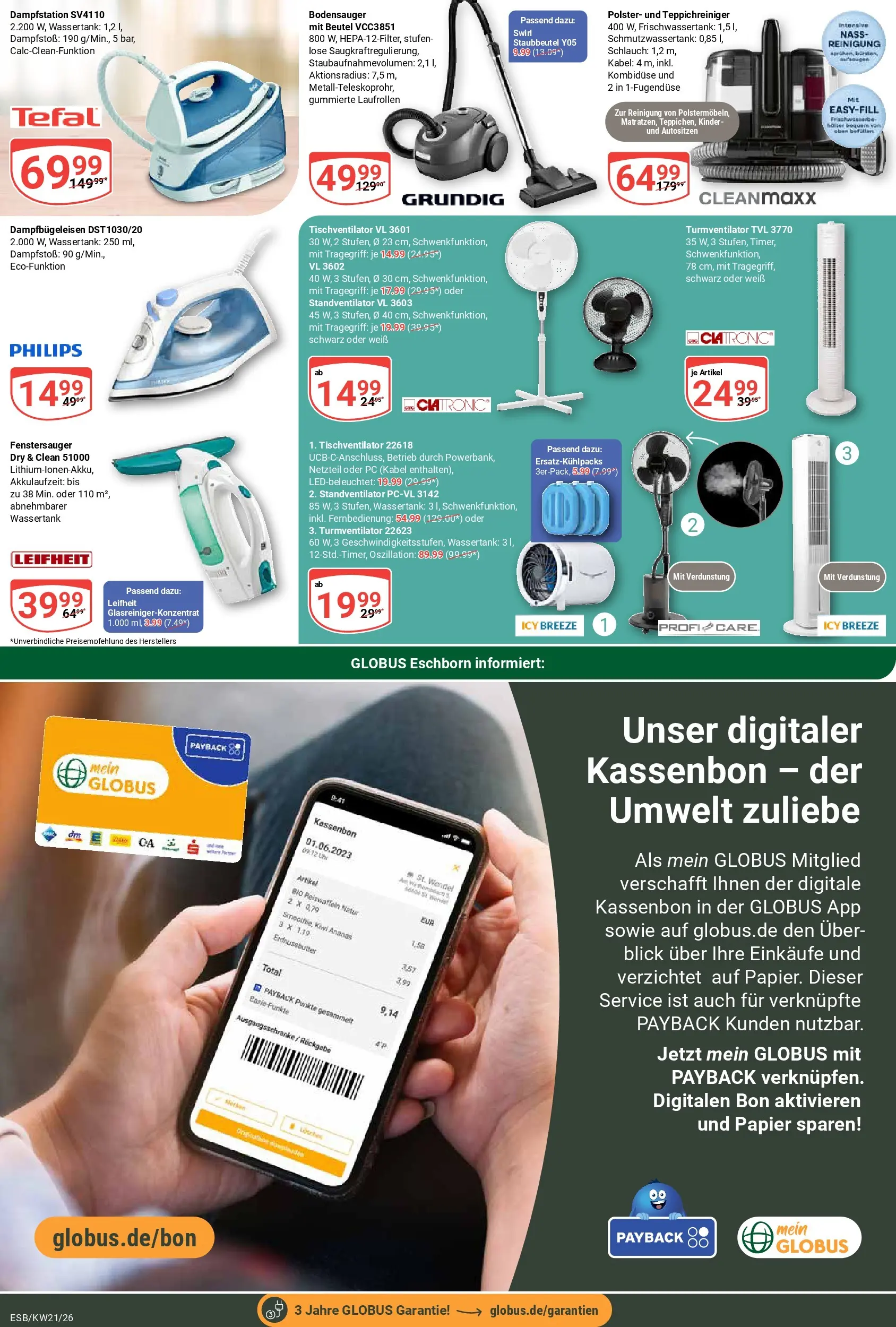 Globus Prospekt Eschborn	 (ab 17.05.2026) » Angebote online | Seite: 28 | Produkte: Philips, Ananas, Kiwi, Netzteil