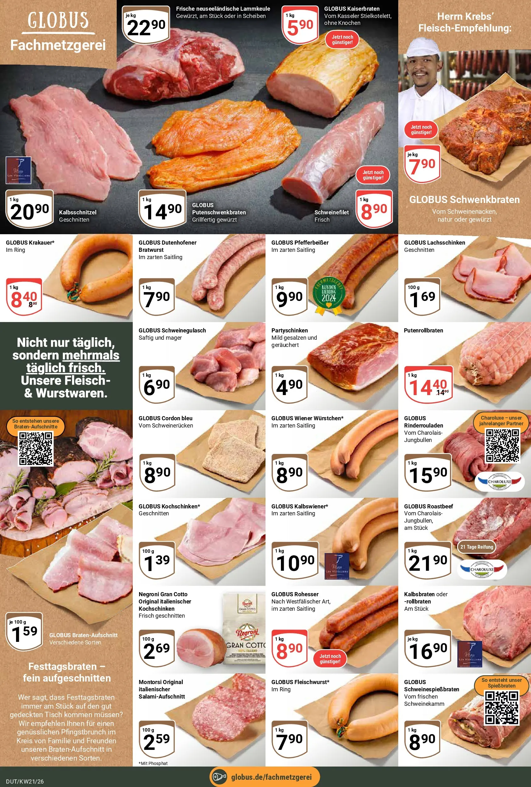 Globus Prospekt Wetzlar-Dutenhofen	 (ab 17.05.2026) » Angebote online | Seite: 8 | Produkte: Rinderrouladen, Roastbeef, Schweinefilet, Schweinerucken