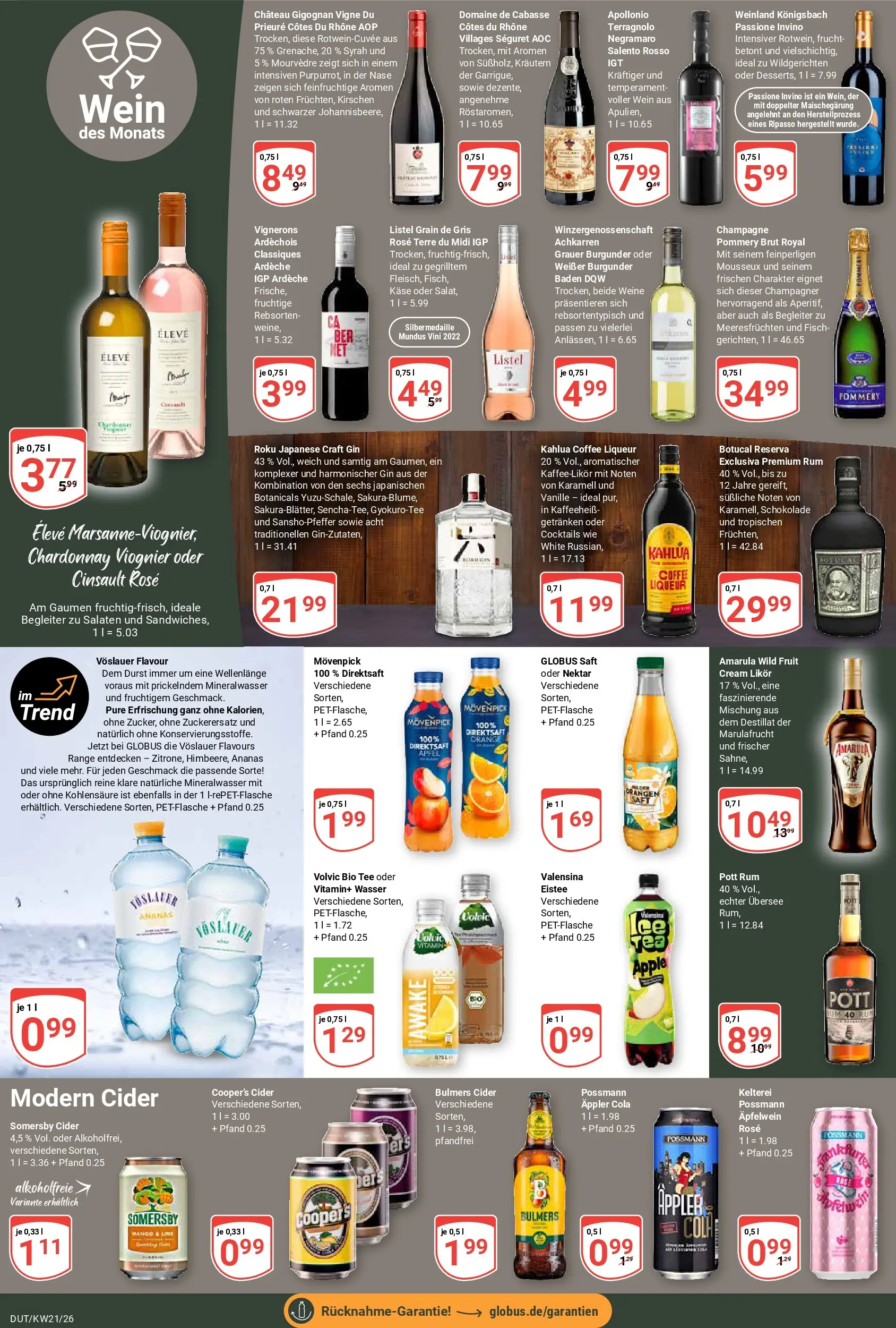 Globus Prospekt Wetzlar-Dutenhofen	 (ab 17.05.2026) » Angebote online | Seite: 15 | Produkte: Likör, Apple, Kirschen, Gin