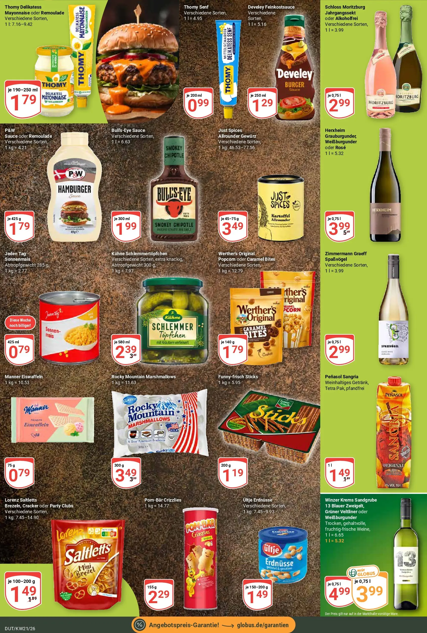 Globus Prospekt Wetzlar-Dutenhofen	 (ab 17.05.2026) » Angebote online | Seite: 22 | Produkte: Ultje erdnusse, Erdnüsse, Burger, Mayonnaise