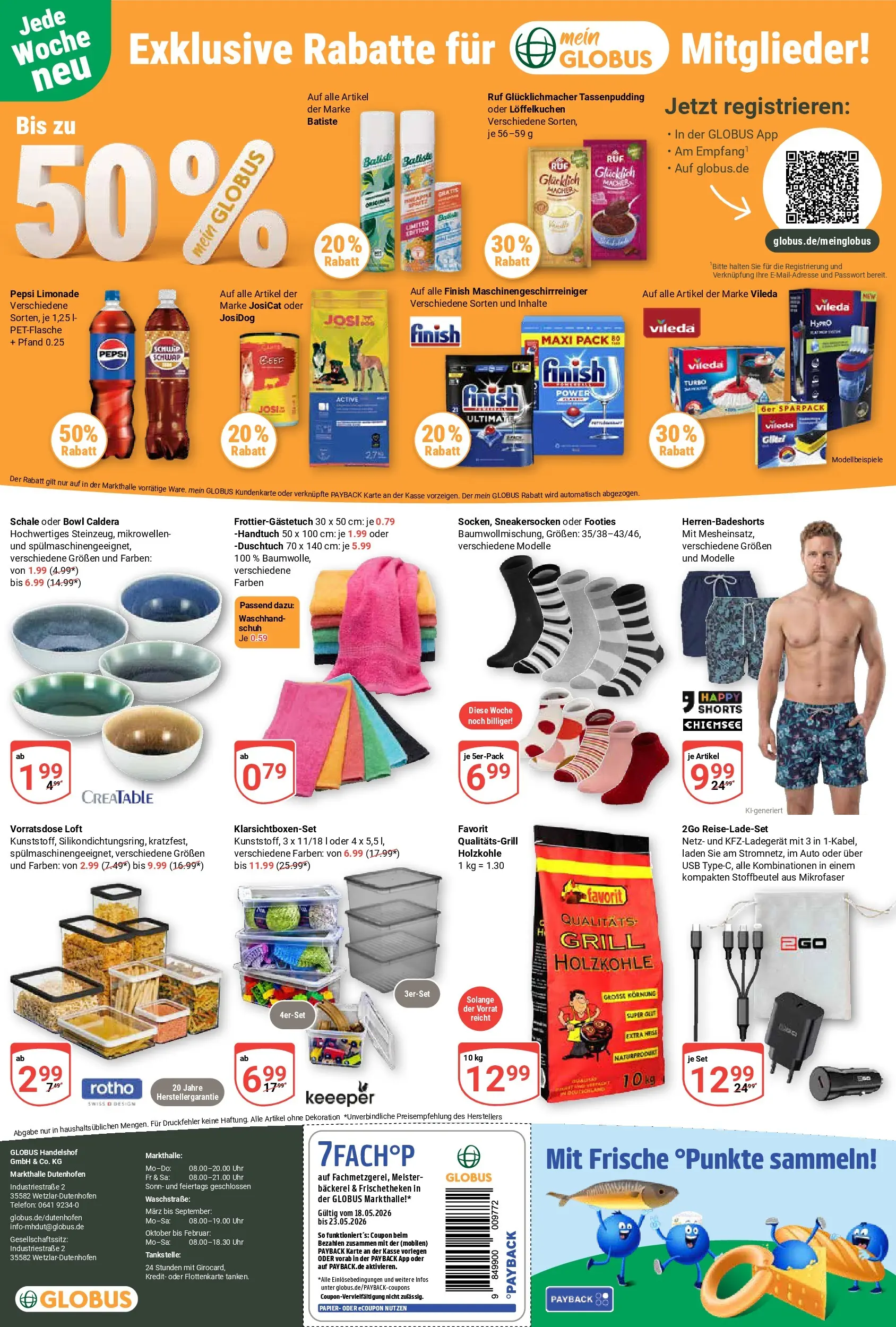 Globus Prospekt Wetzlar-Dutenhofen	 (ab 17.05.2026) » Angebote online | Seite: 30 | Produkte: Grill, Bäckerei, Finish, Uhr