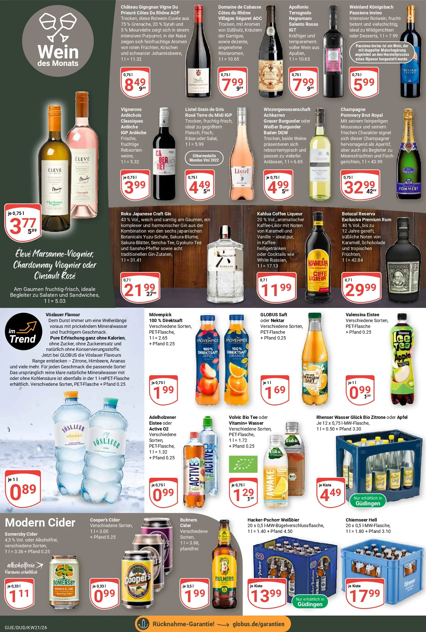 Globus Prospekt Saarbrücken-Dudweiler	 (ab 17.05.2026) » Angebote online | Seite: 15 | Produkte: Kaffee, Äpfel, Mineralwasser, Wein