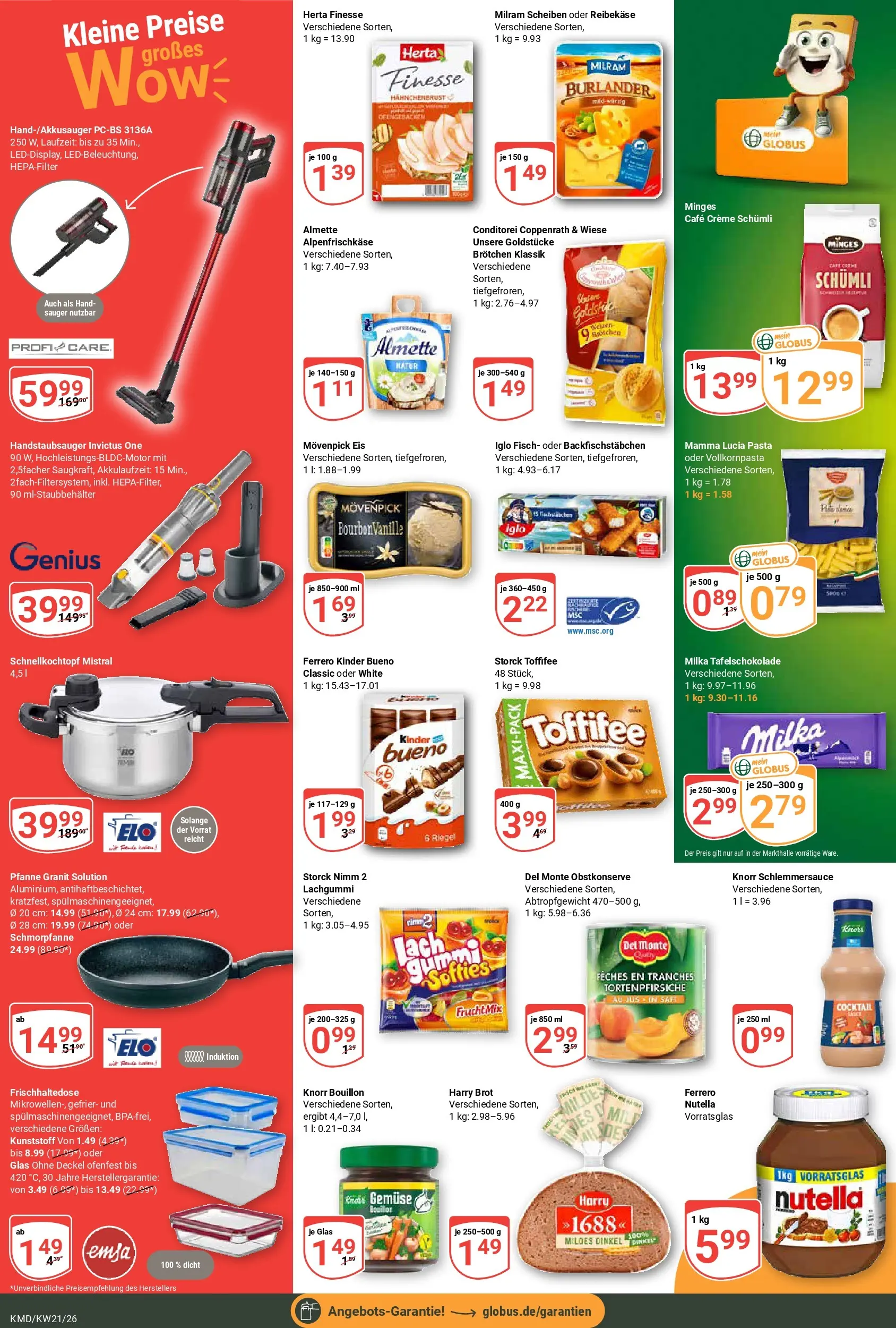 Globus Prospekt Köln	 (ab 17.05.2026) » Angebote online | Seite: 2 | Produkte: Movenpick eis, Pasta, Brot, Reibekase