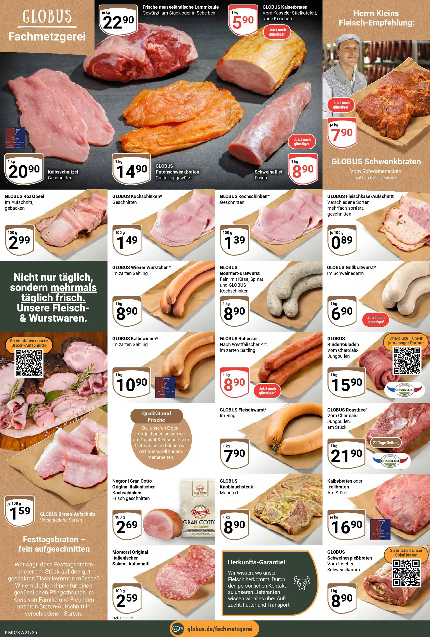 Globus Prospekt Köln	 (ab 17.05.2026) » Angebote online | Seite: 6 | Produkte: Rinderrouladen, Lammkeule, Tisch, Roastbeef