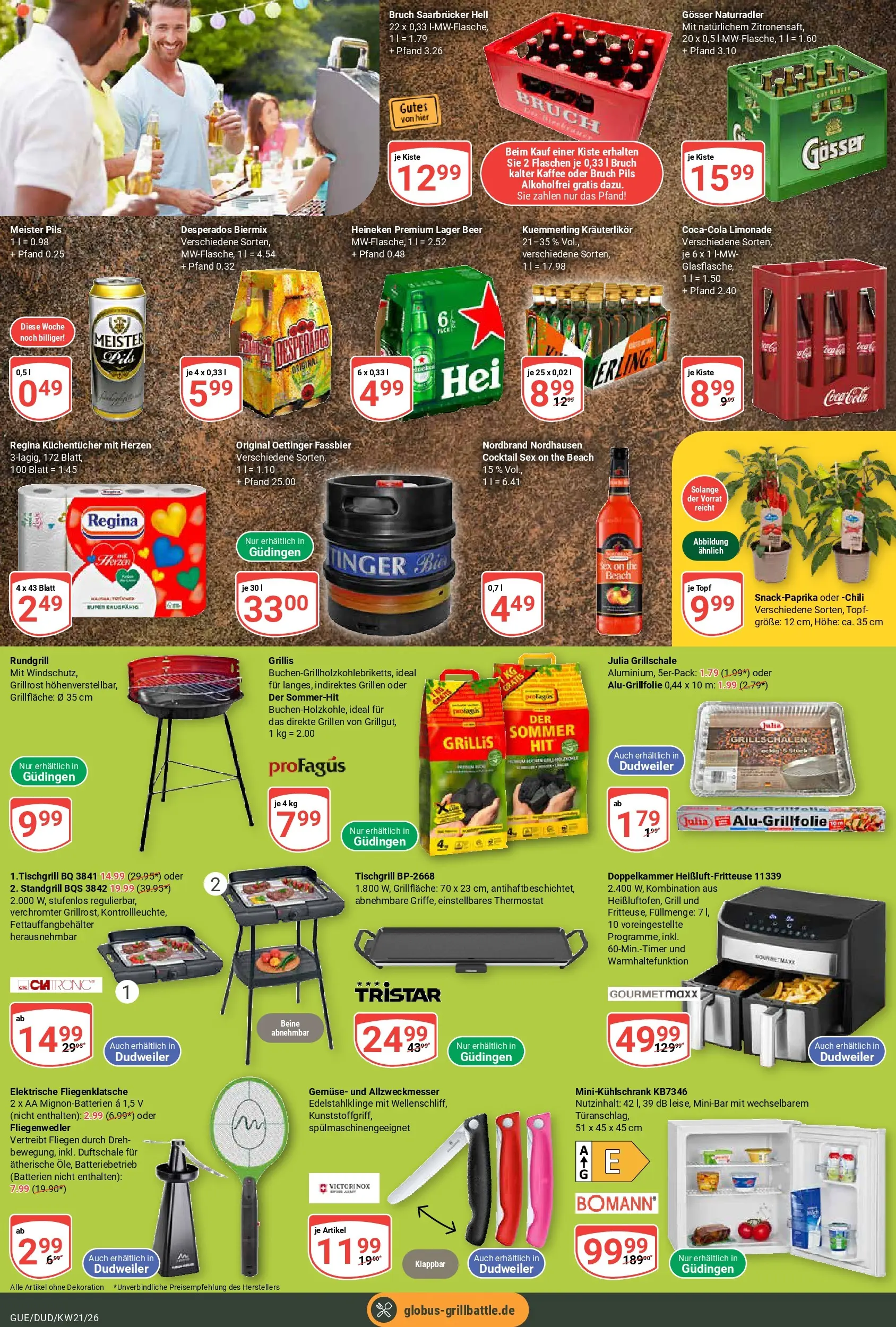 Globus Prospekt Saarbrücken-Dudweiler	 (ab 17.05.2026) » Angebote online | Seite: 23 | Produkte: Grill, Coca cola, Gemüse, Desperados