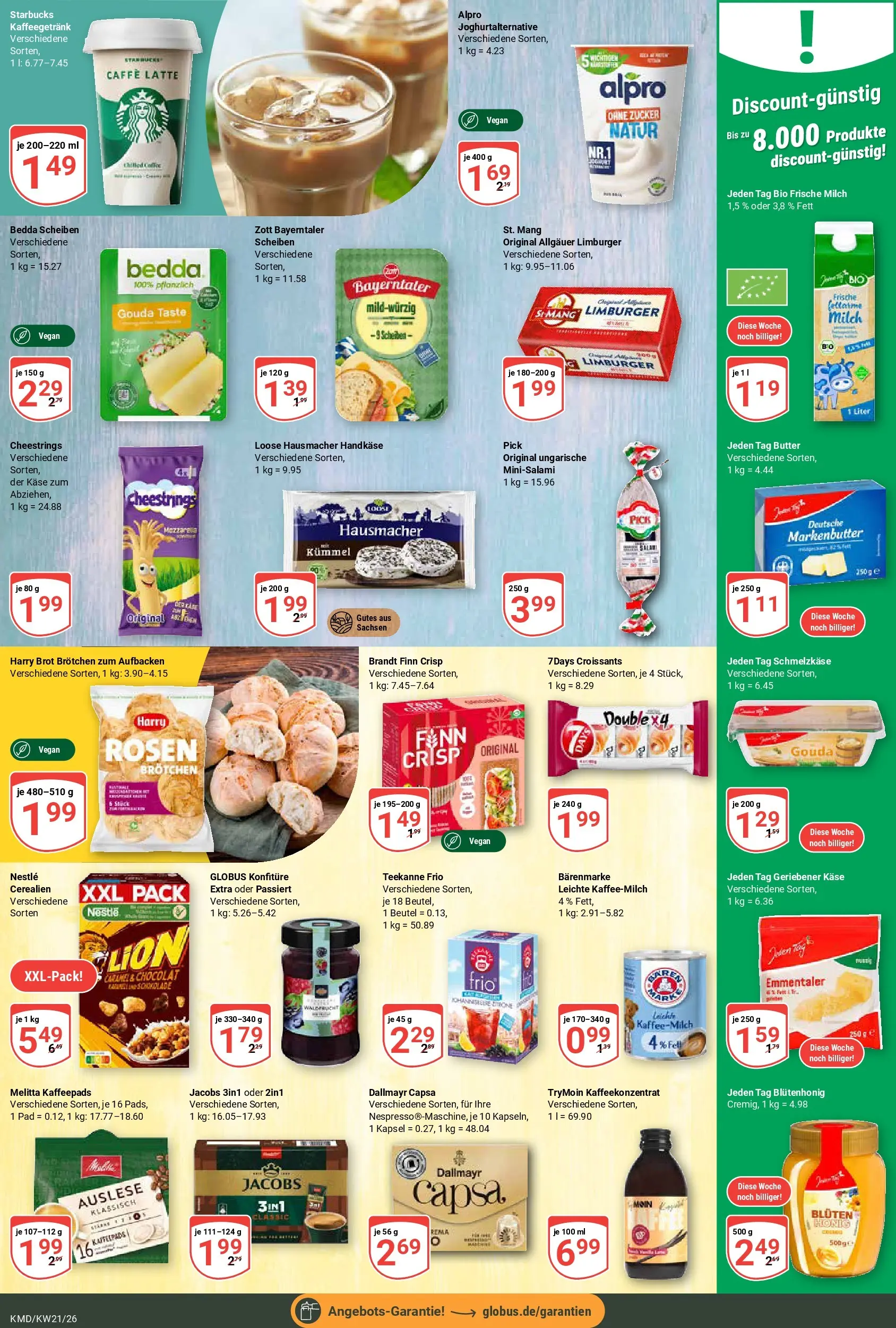 Globus Prospekt Köln	 (ab 17.05.2026) » Angebote online | Seite: 11 | Produkte: Milch, Butter, Alpro, Brot