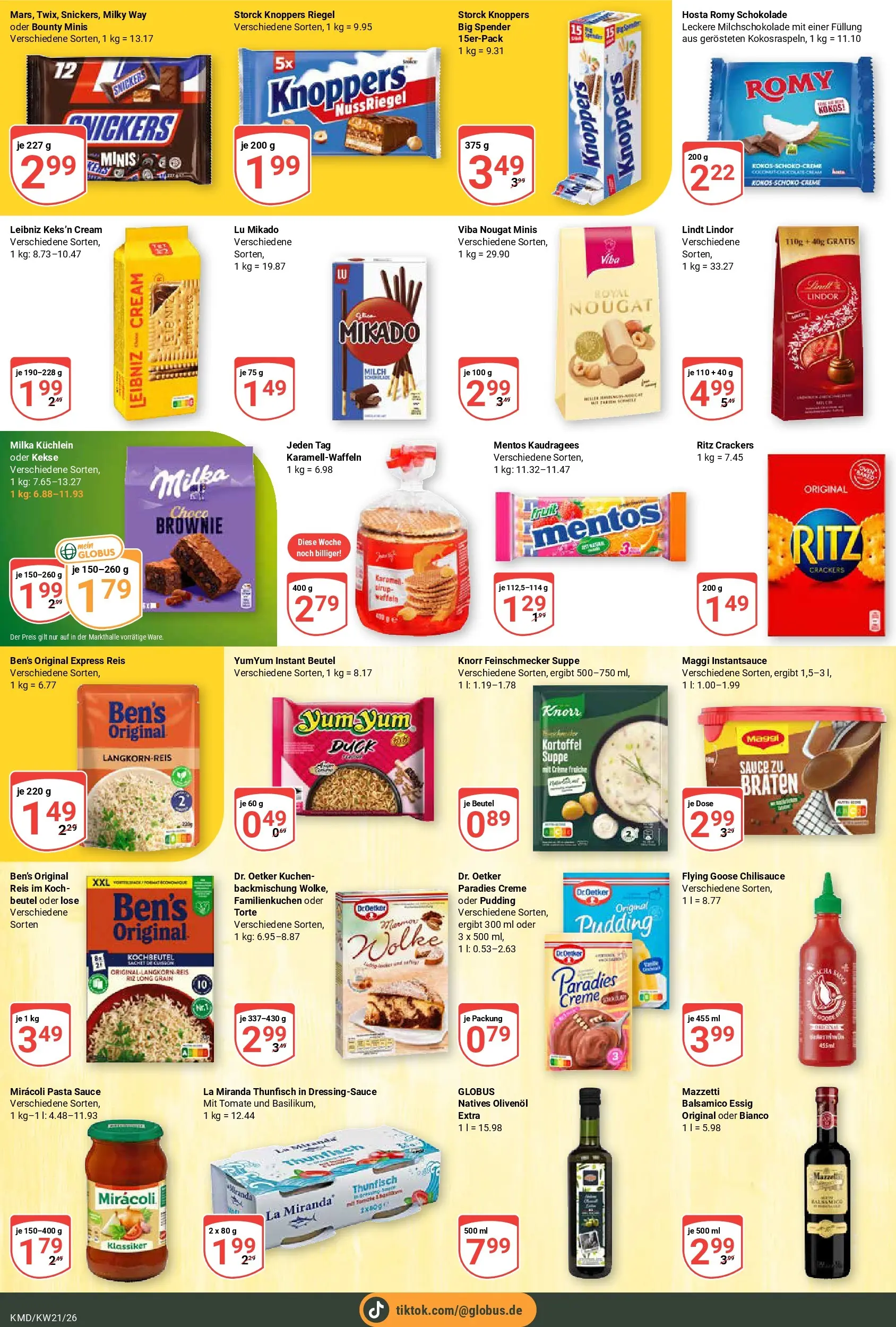 Globus Prospekt Köln	 (ab 17.05.2026) » Angebote online | Seite: 13 | Produkte: Olivenol, Knorr, Knoppers, Reis