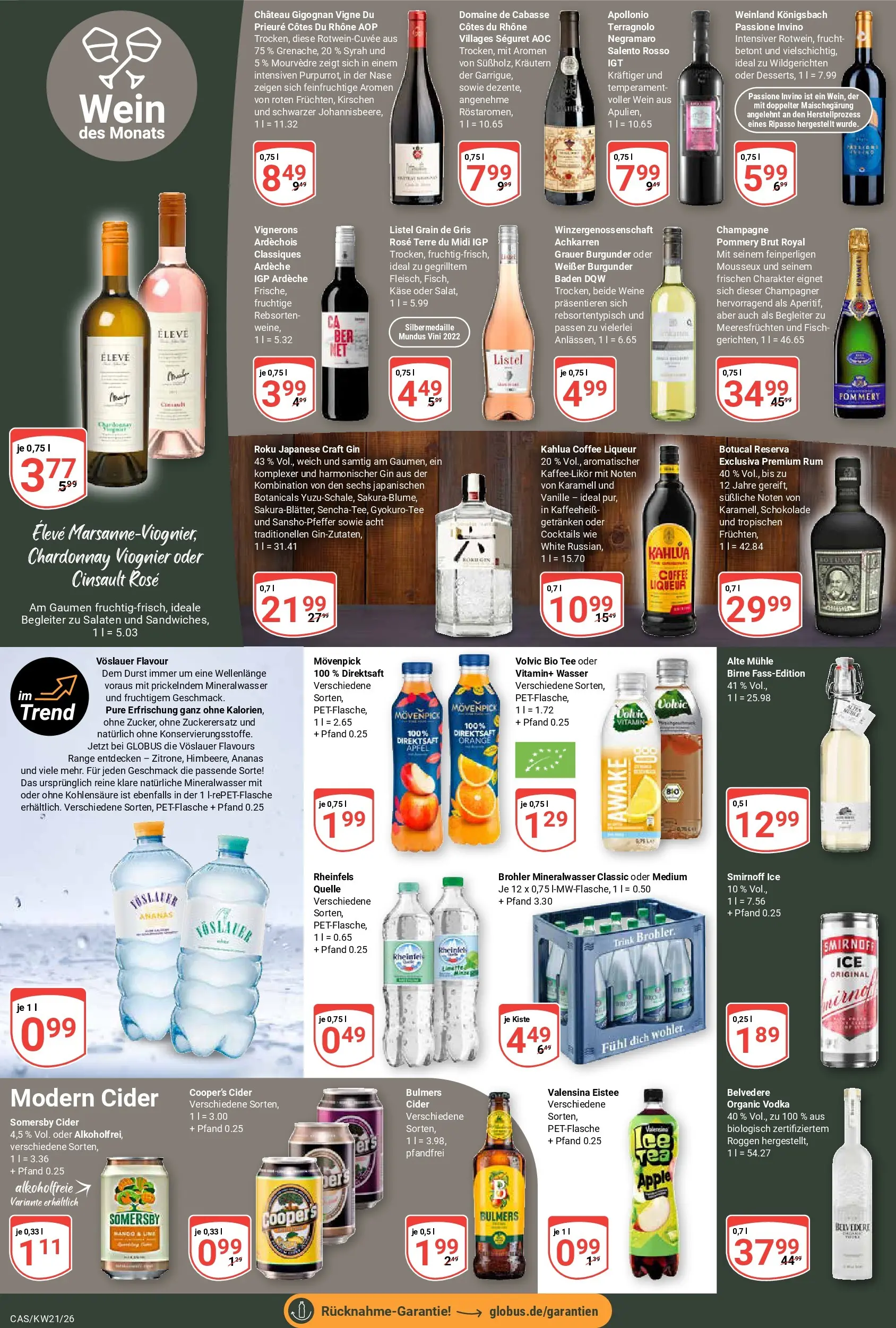 Globus Prospekt Castrop-Rauxel	 (ab 17.05.2026) » Angebote online | Seite: 14 | Produkte: Mühle, Äpfel, Wasser, Smirnoff