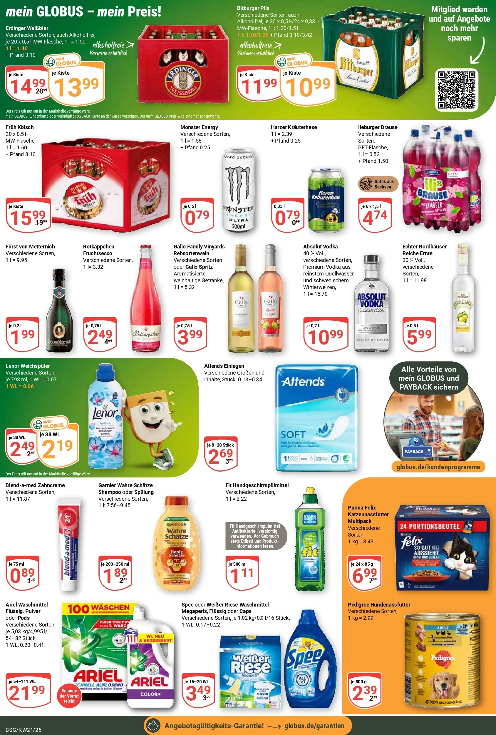 Globus Prospekt Braunschweig	 (ab 17.05.2026) » Angebote online | Seite: 5 | Produkte: Lenor, Erdinger, Ariel, Spülung