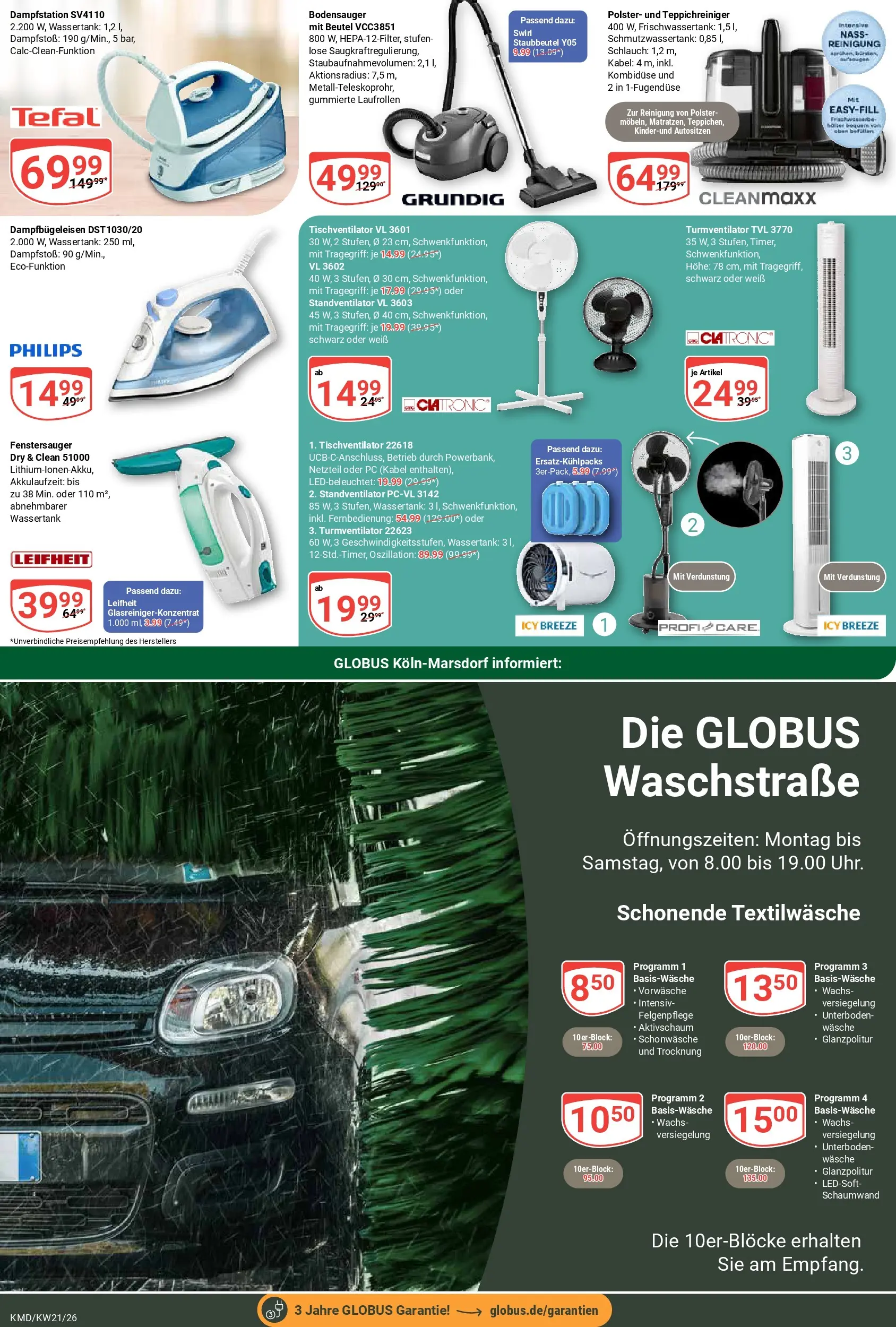 Globus Prospekt Köln	 (ab 17.05.2026) » Angebote online | Seite: 23 | Produkte: Philips, Turmventilator, Netzteil, PC