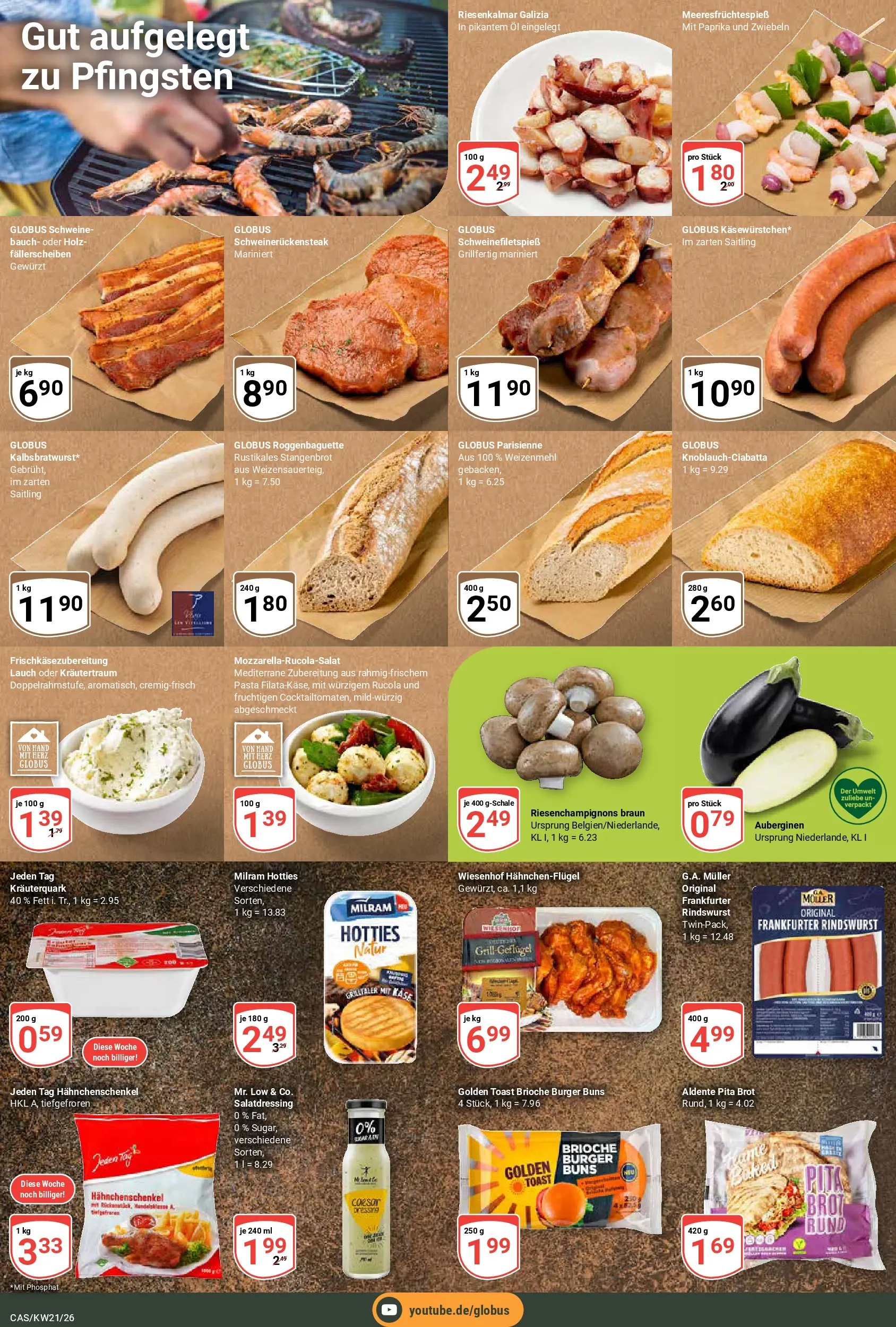 Globus Prospekt Castrop-Rauxel	 (ab 17.05.2026) » Angebote online | Seite: 17 | Produkte: Hahnchenschenkel, Toast, Weizenmehl, Brot