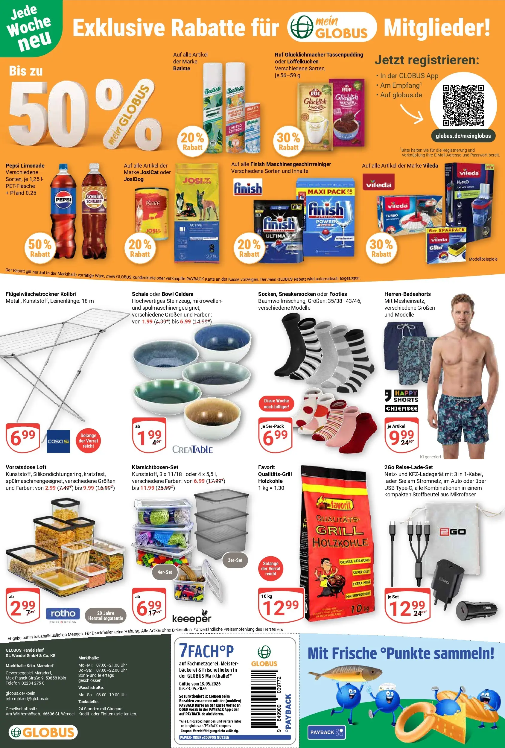 Globus Prospekt Köln	 (ab 17.05.2026) » Angebote online | Seite: 26 | Produkte: Grill, Bäckerei, Pepsi, Telefon
