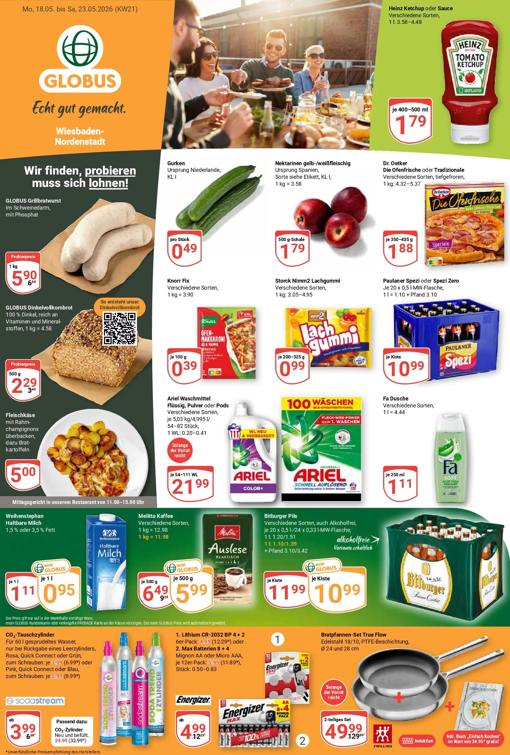 Globus Prospekt Wiesbaden-Nordenstadt	 (ab 17.05.2026) » Angebote online | Seite: 1 | Produkte: Knorr, Champignons, Kartoffeln, Sodastream
