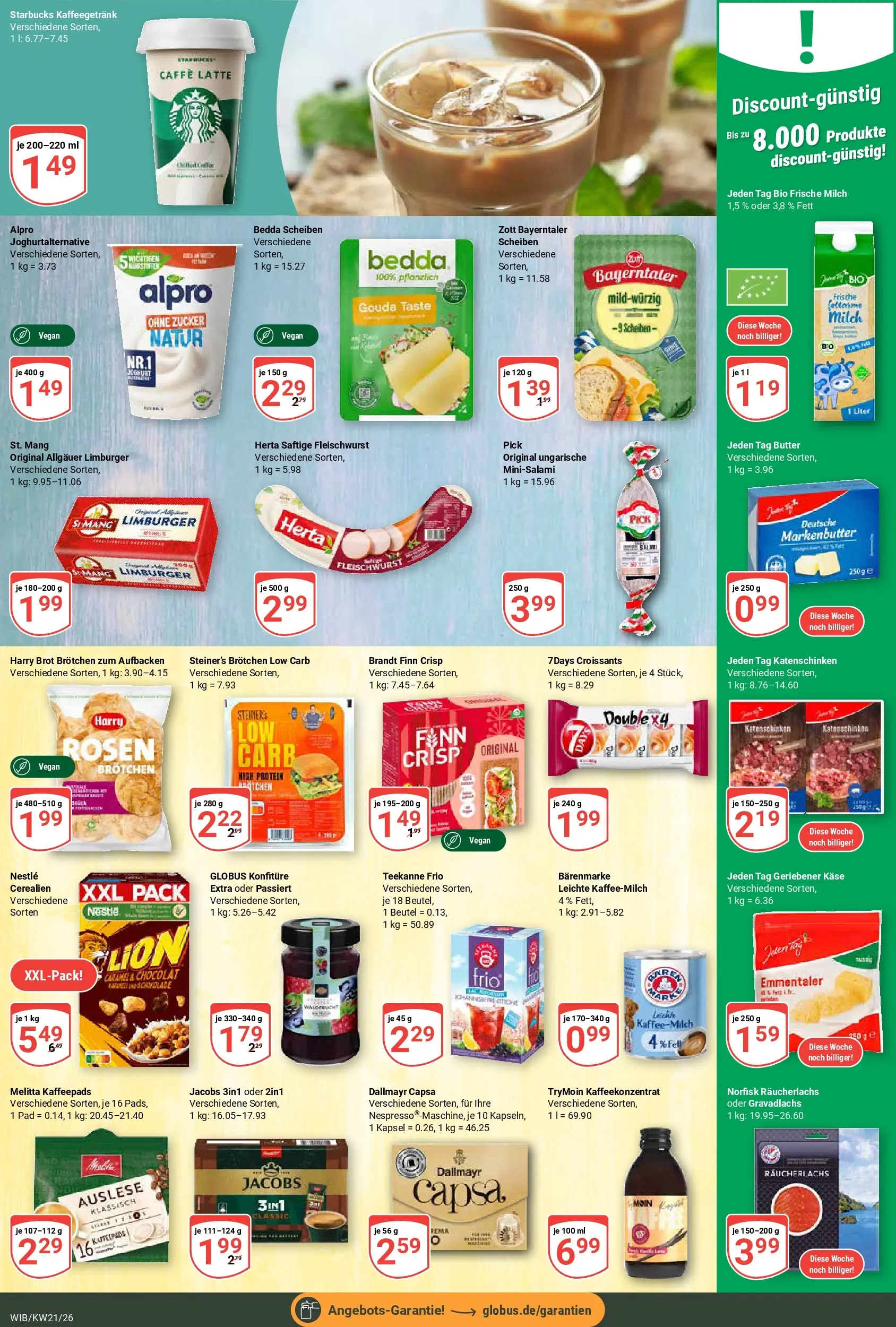 Globus Prospekt Wiesbaden-Nordenstadt	 (ab 17.05.2026) » Angebote online | Seite: 13 | Produkte: Kaffeepads, Gouda, Dallmayr, Brot