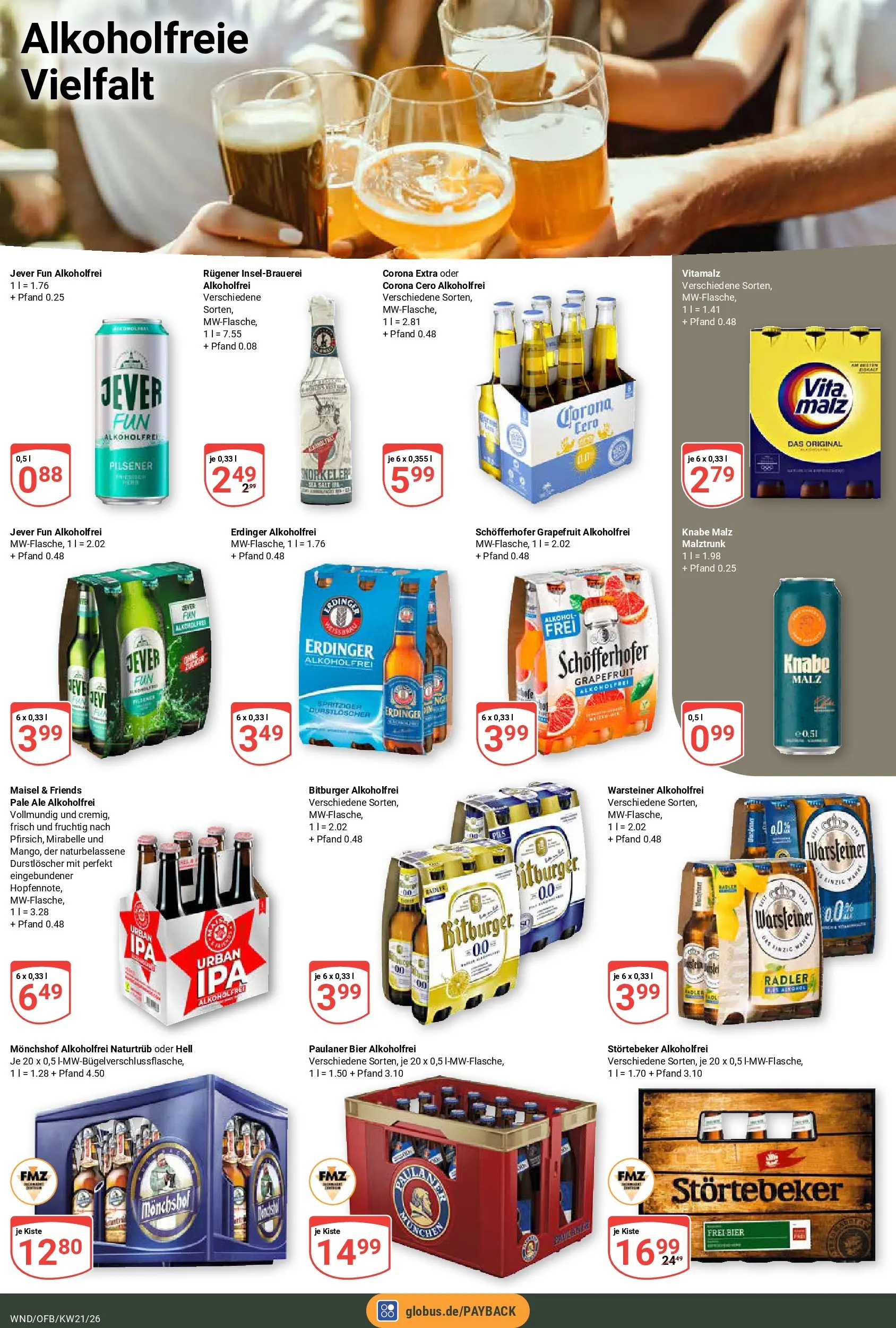 Globus Prospekt St. Wendel	 (ab 17.05.2026) » Angebote online | Seite: 18 | Produkte: Bitburger, Durstloscher, Bier, Grapefruit