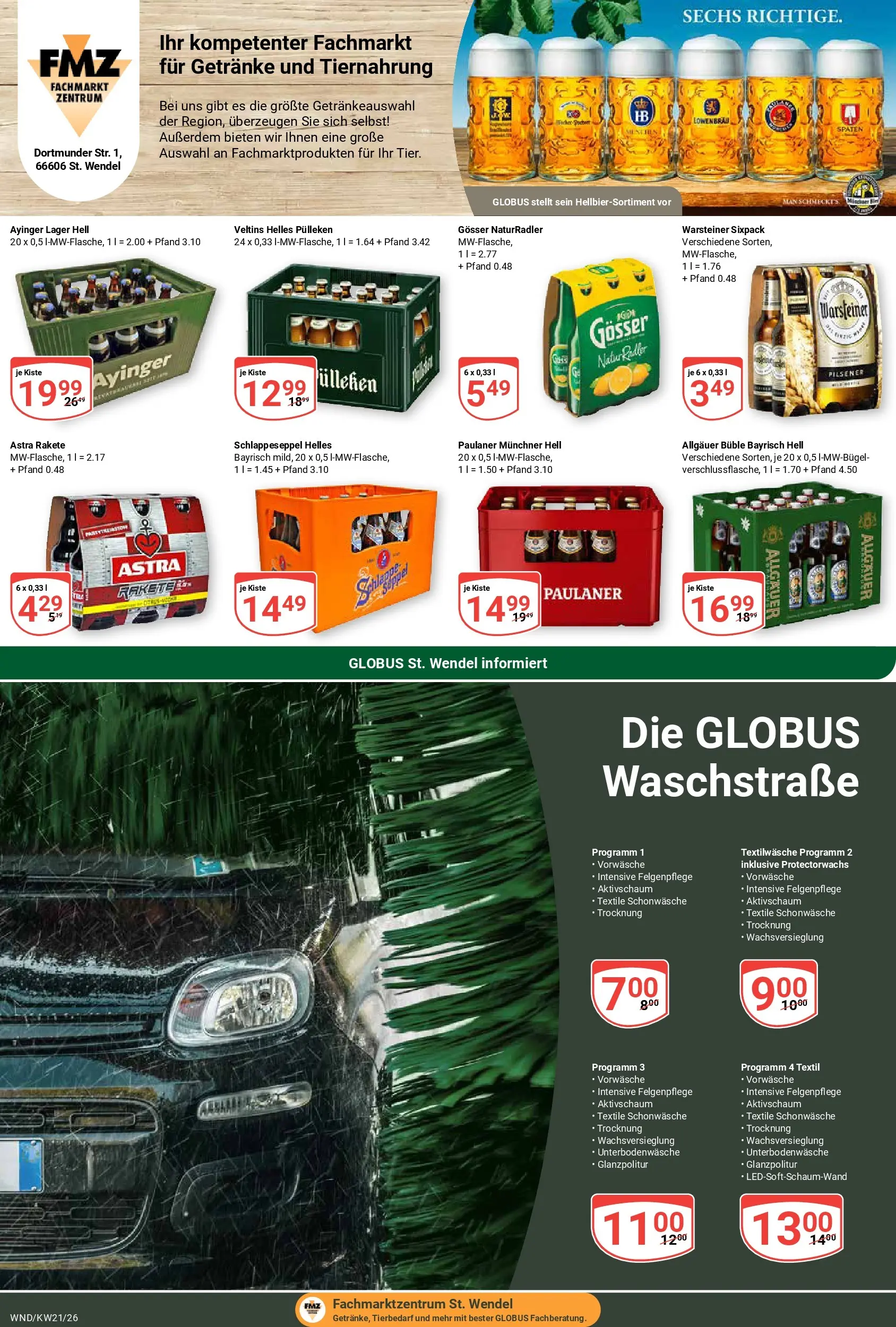Globus Prospekt St. Wendel	 (ab 17.05.2026) » Angebote online | Seite: 19 | Produkte: Astra rakete, Astra, Warsteiner, Paulaner