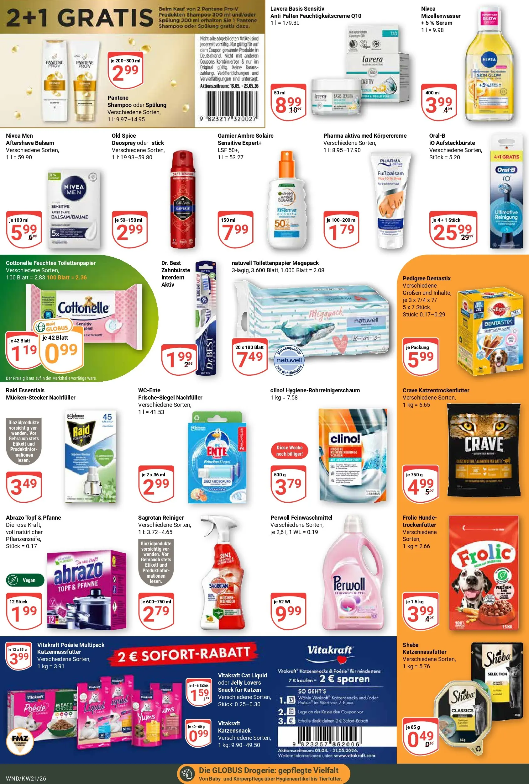 Globus Prospekt St. Wendel	 (ab 17.05.2026) » Angebote online | Seite: 20 | Produkte: Zahnbürste, Deospray, Serum, Feuchtes Toilettenpapier