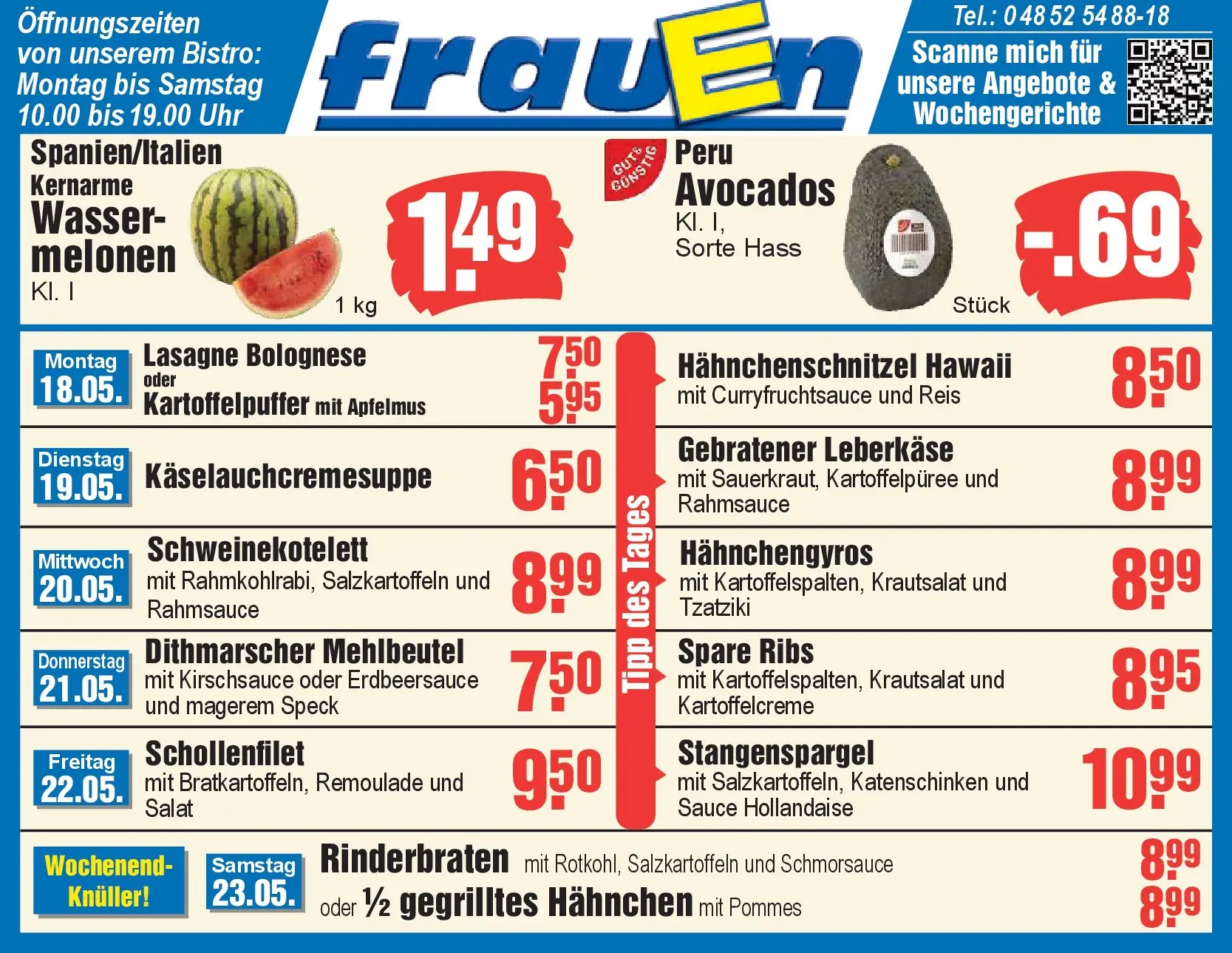 Angebote (ab 16.05.2026) » Angebote Online | Seite: 1 | Produkte: Spare ribs, Schnitzel, Avocado, Reis