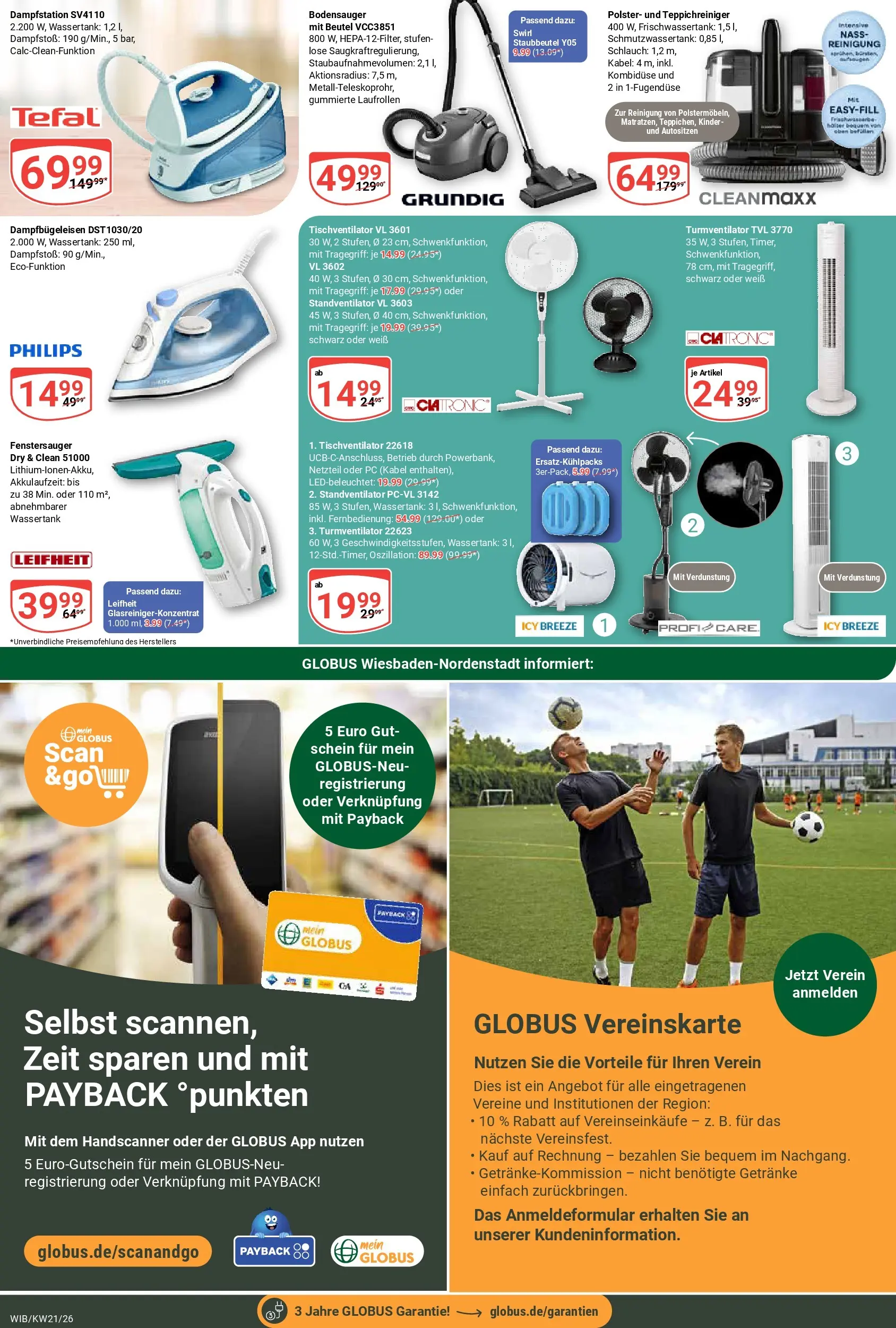Globus Prospekt Wiesbaden-Nordenstadt	 (ab 17.05.2026) » Angebote online | Seite: 25 | Produkte: Kabel, Philips, Turmventilator, PC