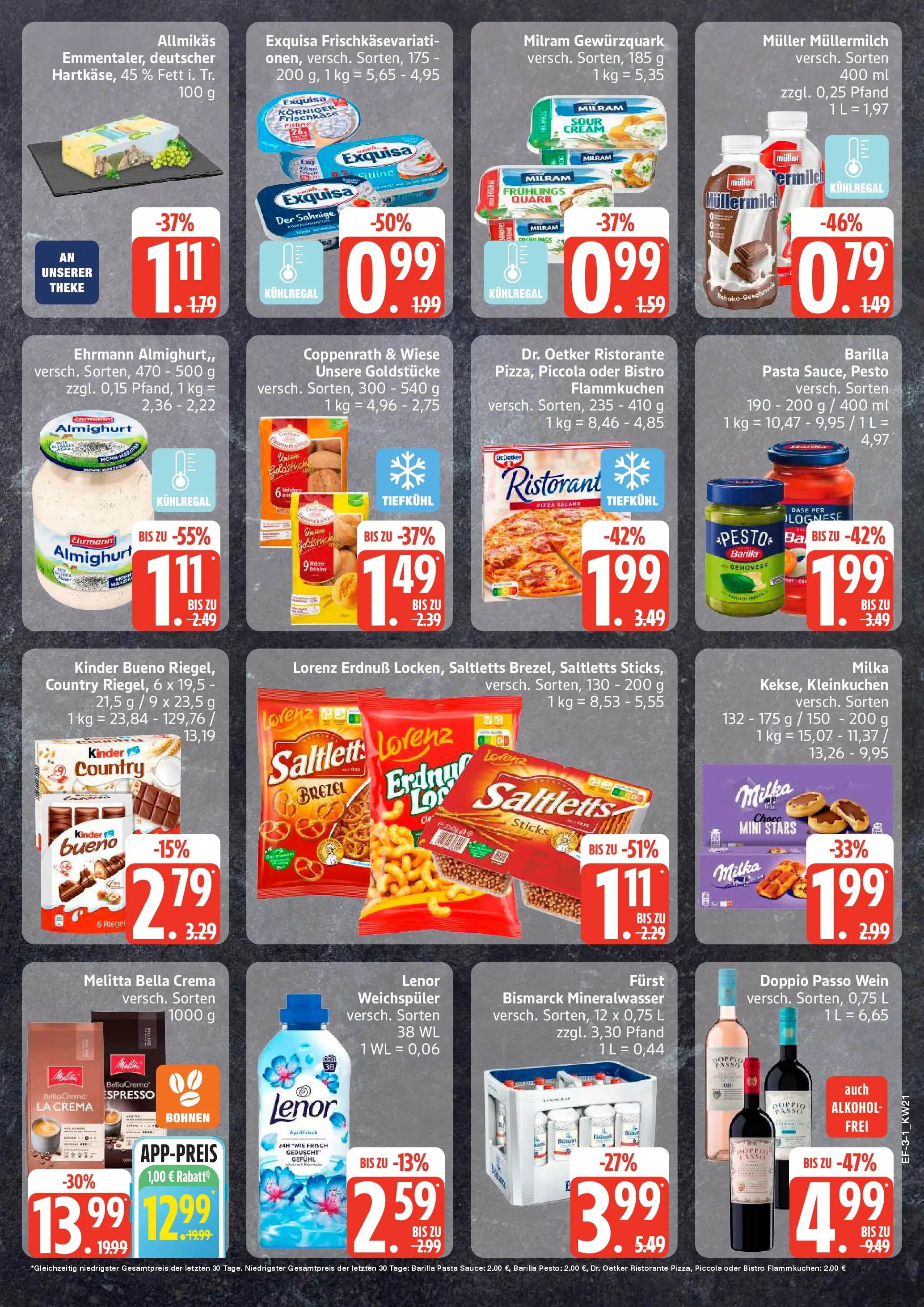 Edeka prospekt Hamburg	 (ab 17.05.2026) » Angebote Online | Seite: 3 | Produkte: Barilla pesto, Kinder bueno, Pasta, Muller mullermilch