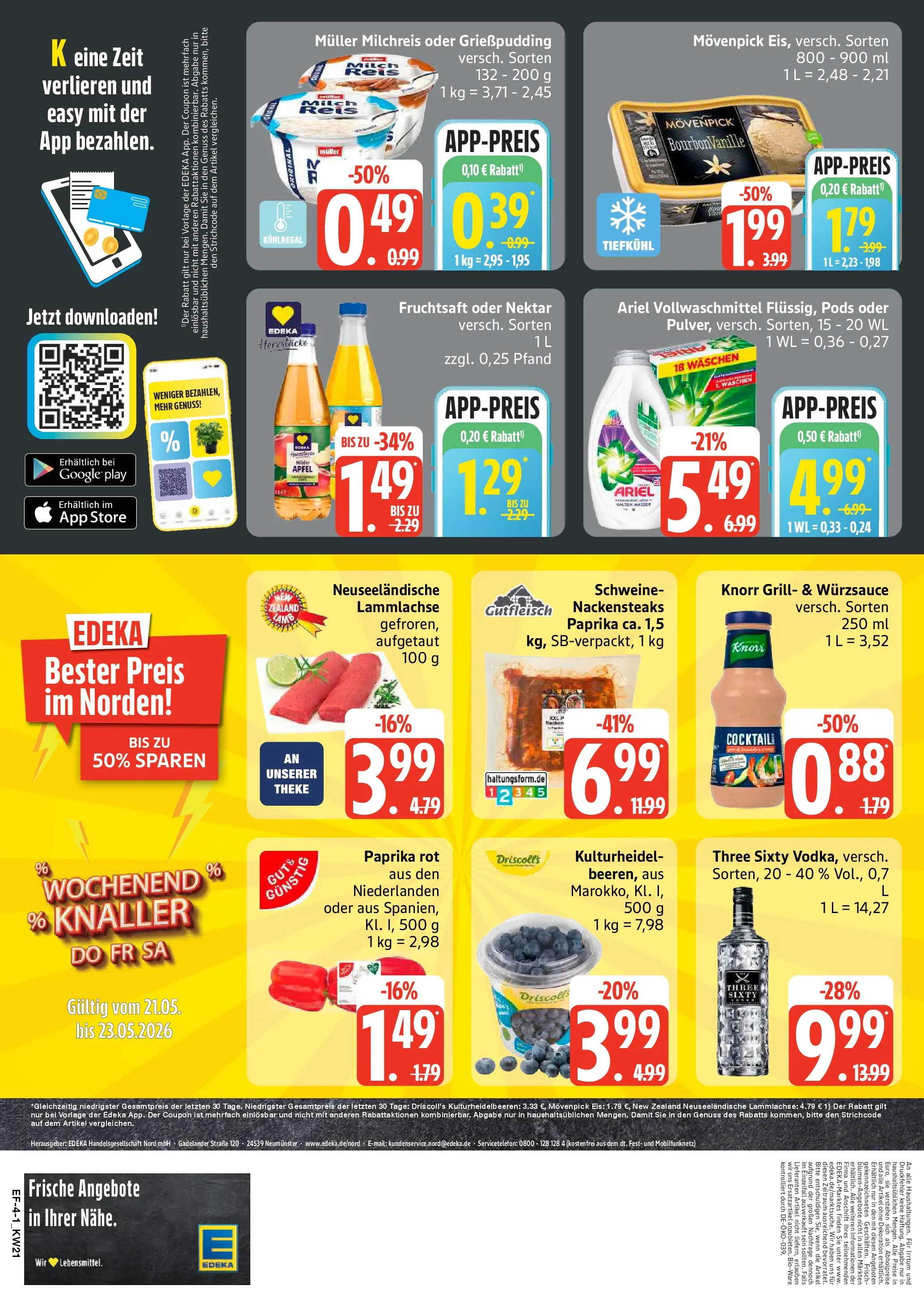 Edeka prospekt Hamburg	 (ab 17.05.2026) » Angebote Online | Seite: 4 | Produkte: Grill, Äpfel, Vodka, Fruchtsaft