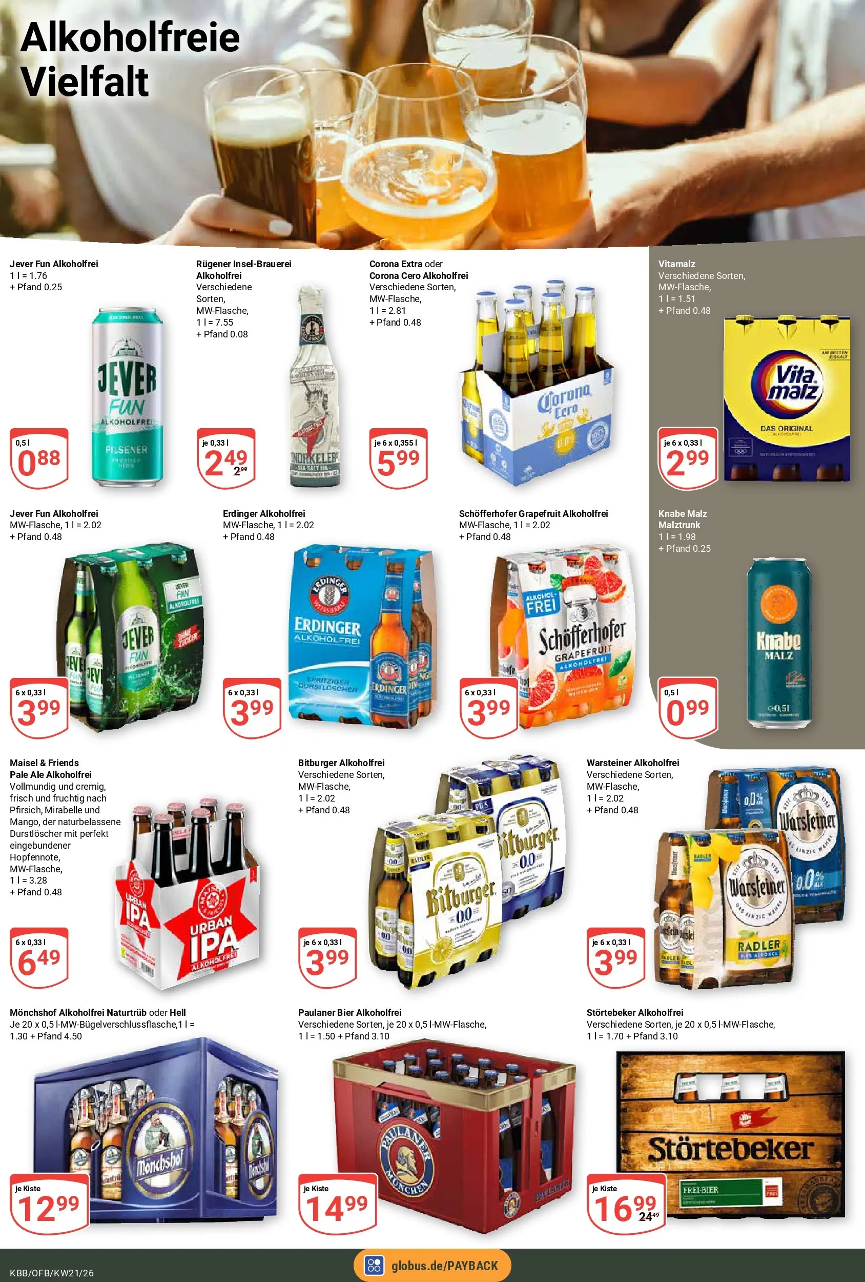 Globus Prospekt Koblenz-Bubenheim	 (ab 17.05.2026) » Angebote online | Seite: 18 | Produkte: Bitburger, Durstloscher, Grapefruit, Warsteiner