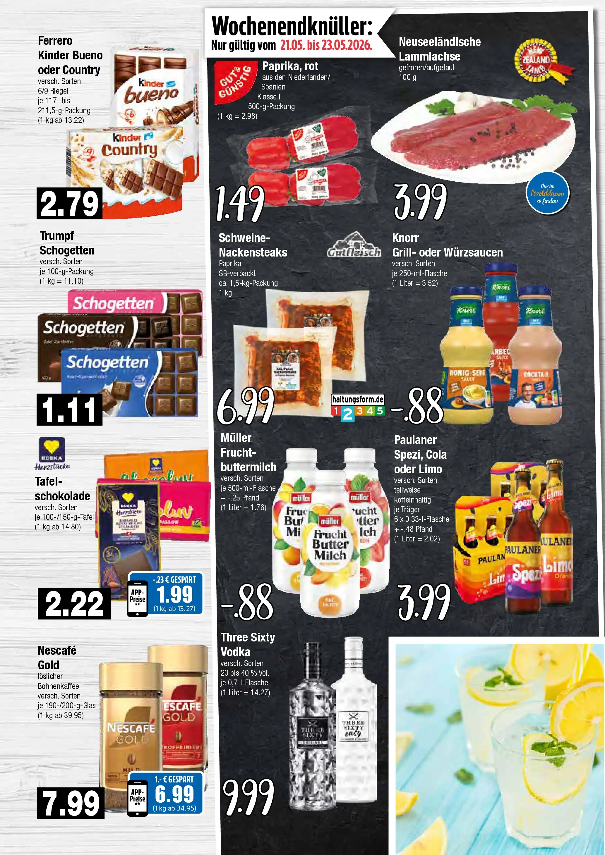 Edeka prospekt Hamburg	 (ab 17.05.2026) » Angebote Online | Seite: 10 | Produkte: Buttermilch, Kinder bueno, Schogetten, Nescafe gold