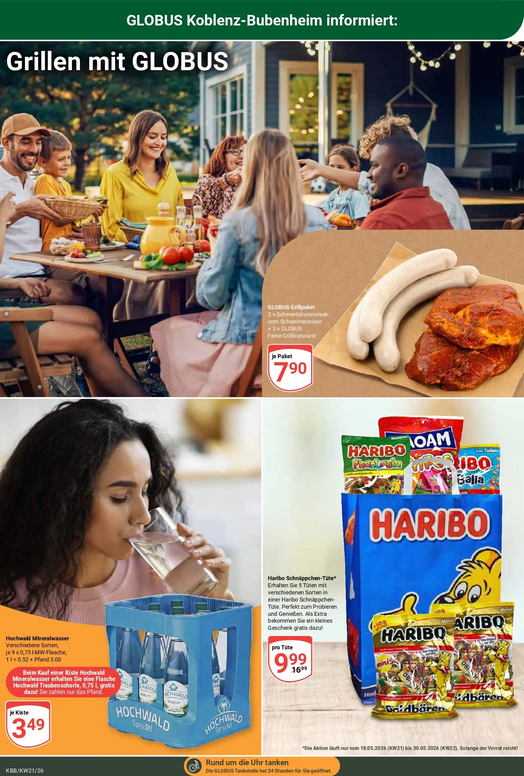 Globus Prospekt Koblenz-Bubenheim	 (ab 17.05.2026) » Angebote online | Seite: 23 | Produkte: Trauben, Schweinenacken, Mineralwasser, Uhr