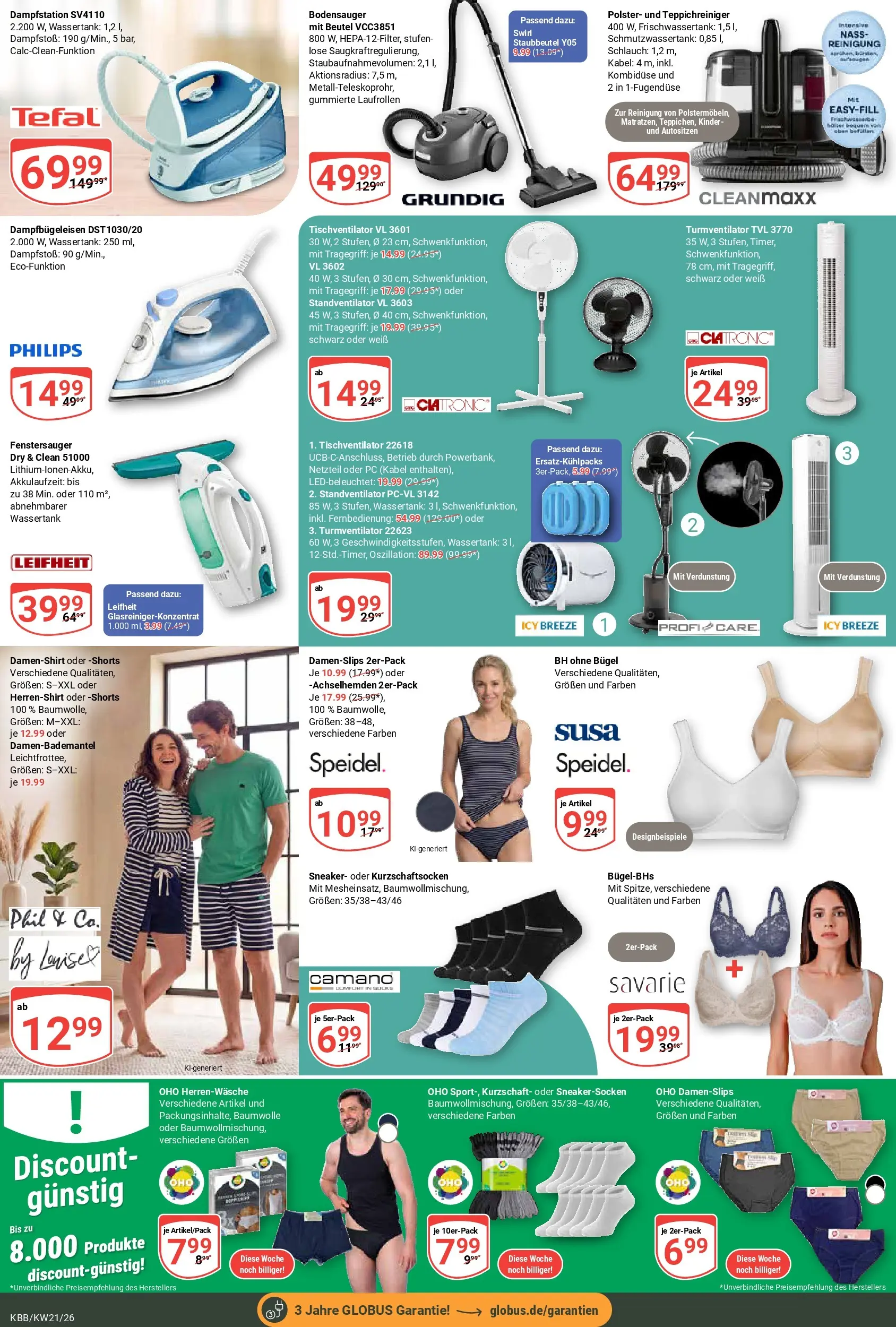 Globus Prospekt Koblenz-Bubenheim	 (ab 17.05.2026) » Angebote online | Seite: 26 | Produkte: Philips, Turmventilator, Netzteil, PC