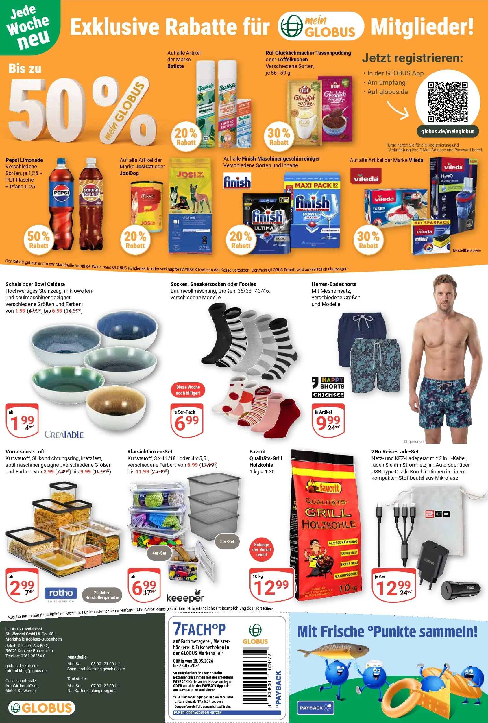 Globus Prospekt Koblenz-Bubenheim	 (ab 17.05.2026) » Angebote online | Seite: 30 | Produkte: Grill, Bäckerei, Limonade, Telefon