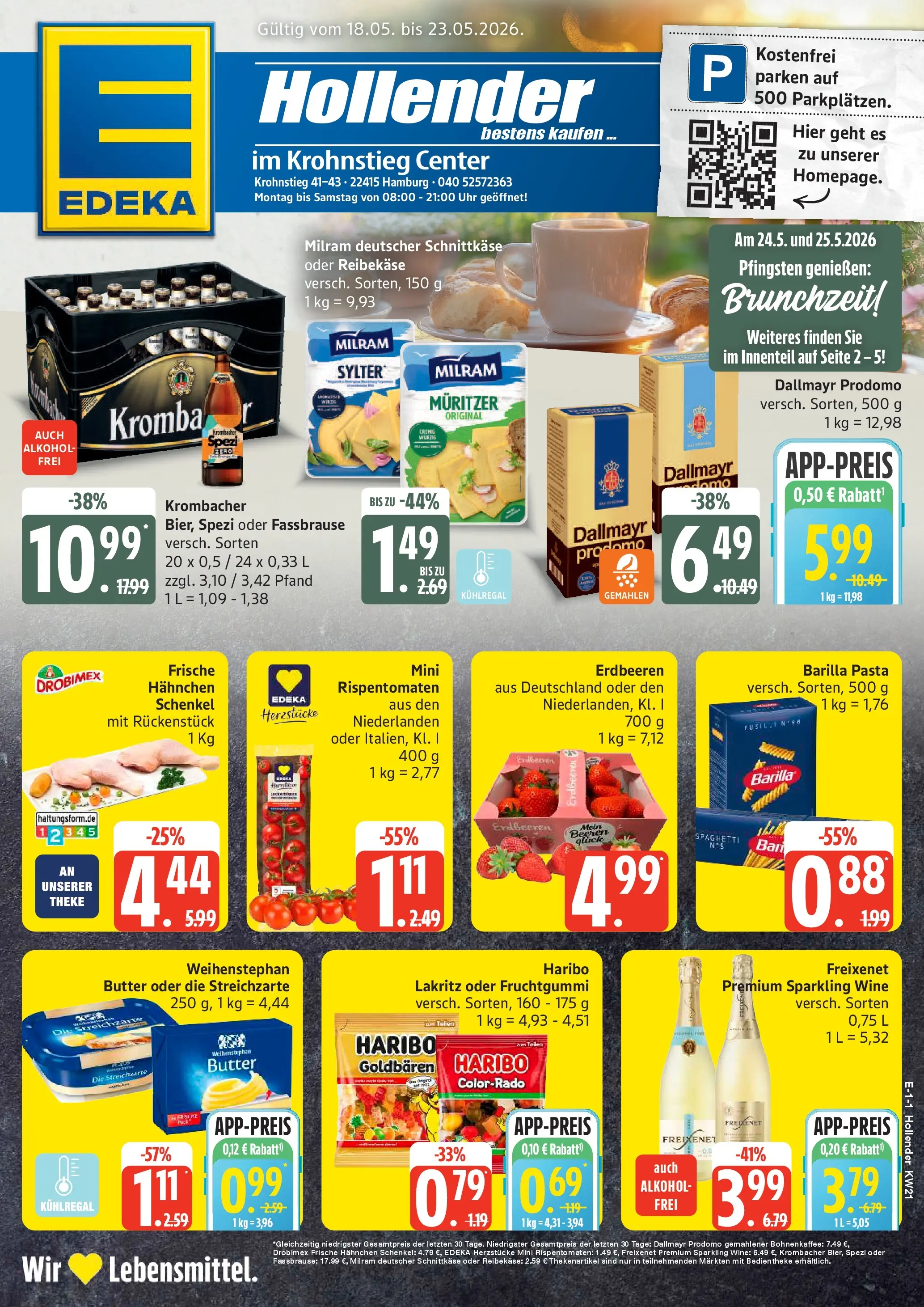 Edeka prospekt Hamburg	 (ab 17.05.2026) » Angebote Online | Seite: 1 | Produkte: Theke, Freixenet, Fassbrause, Dallmayr prodomo