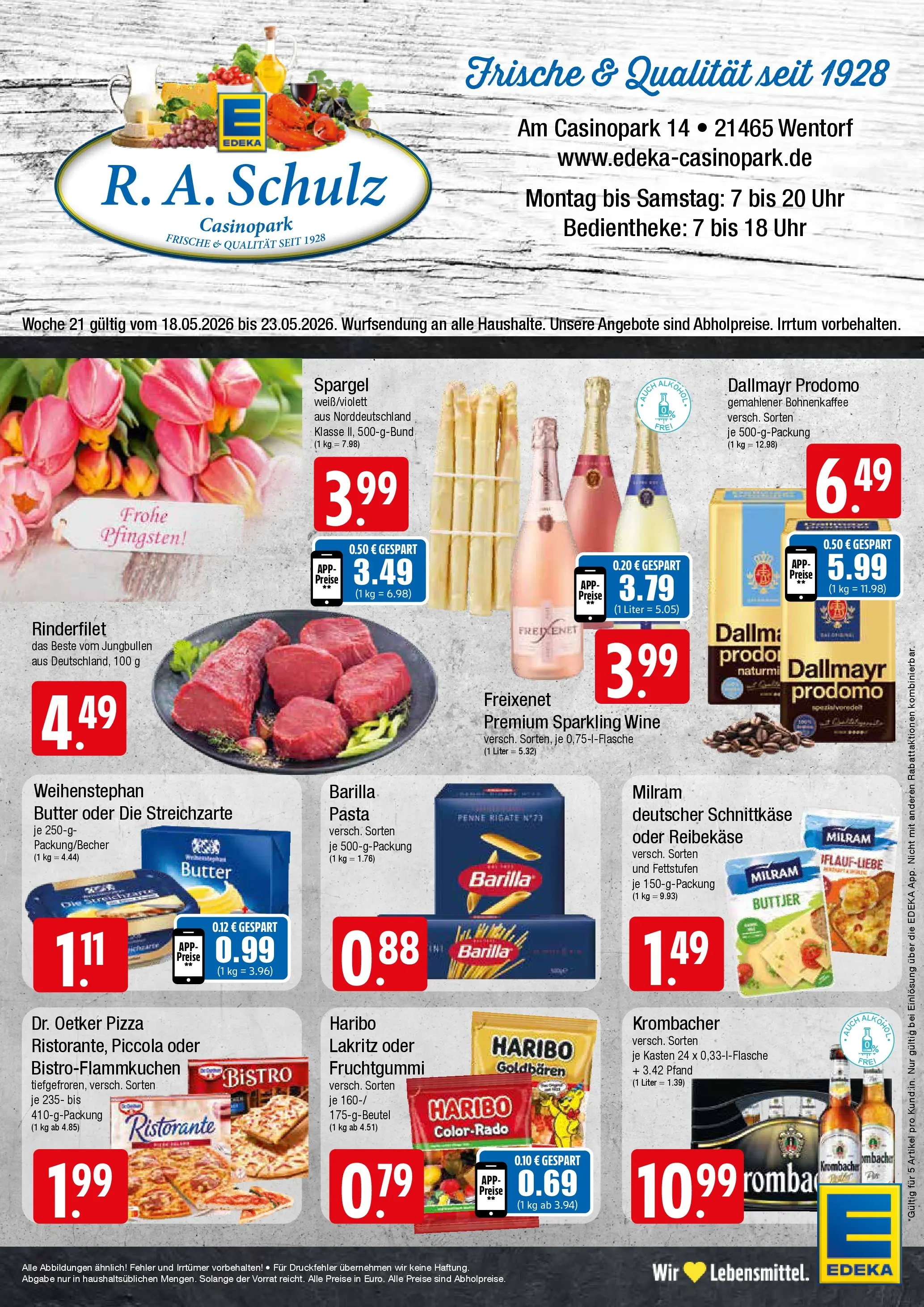 Edeka prospekt Wentorf	 (ab 17.05.2026) » Angebote Online | Seite: 1 | Produkte: Barilla, Pasta, Dallmayr prodomo, Reibekase