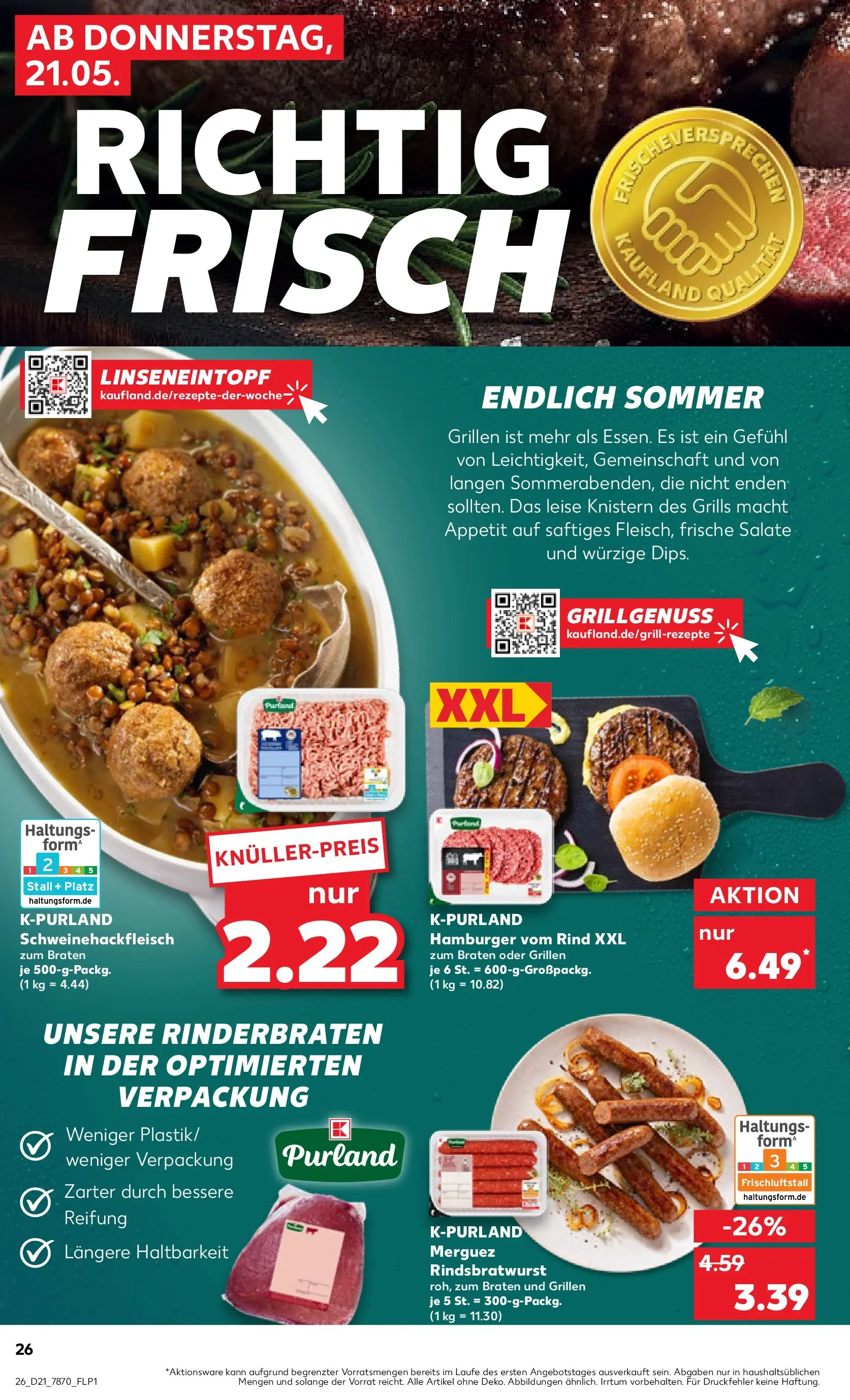 Prospekt Kaufland ab 18.05.2026 » Angebote Online zum Blättern | Seite: 31 | Produkte: Rinderbraten, Burger