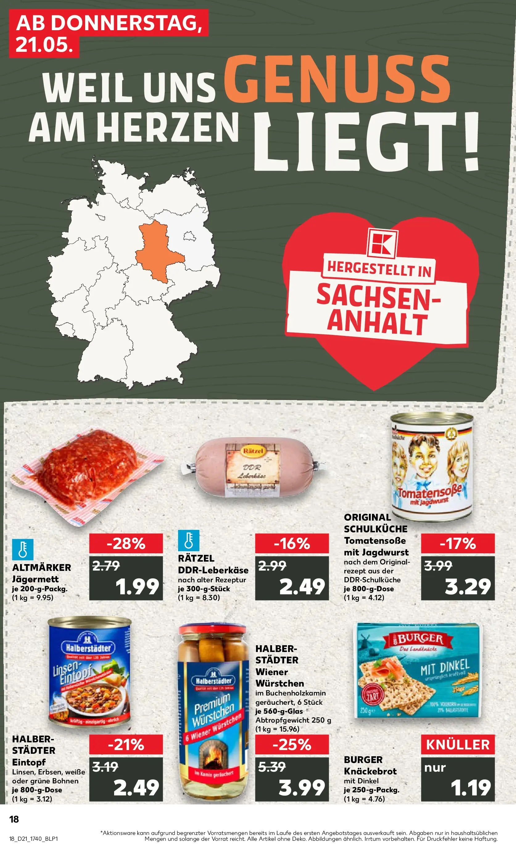 Prospekt Kaufland ab 17.05.2026 » Angebote Online zum Blättern | Seite: 23 | Produkte: Wiener wurstchen, Burger