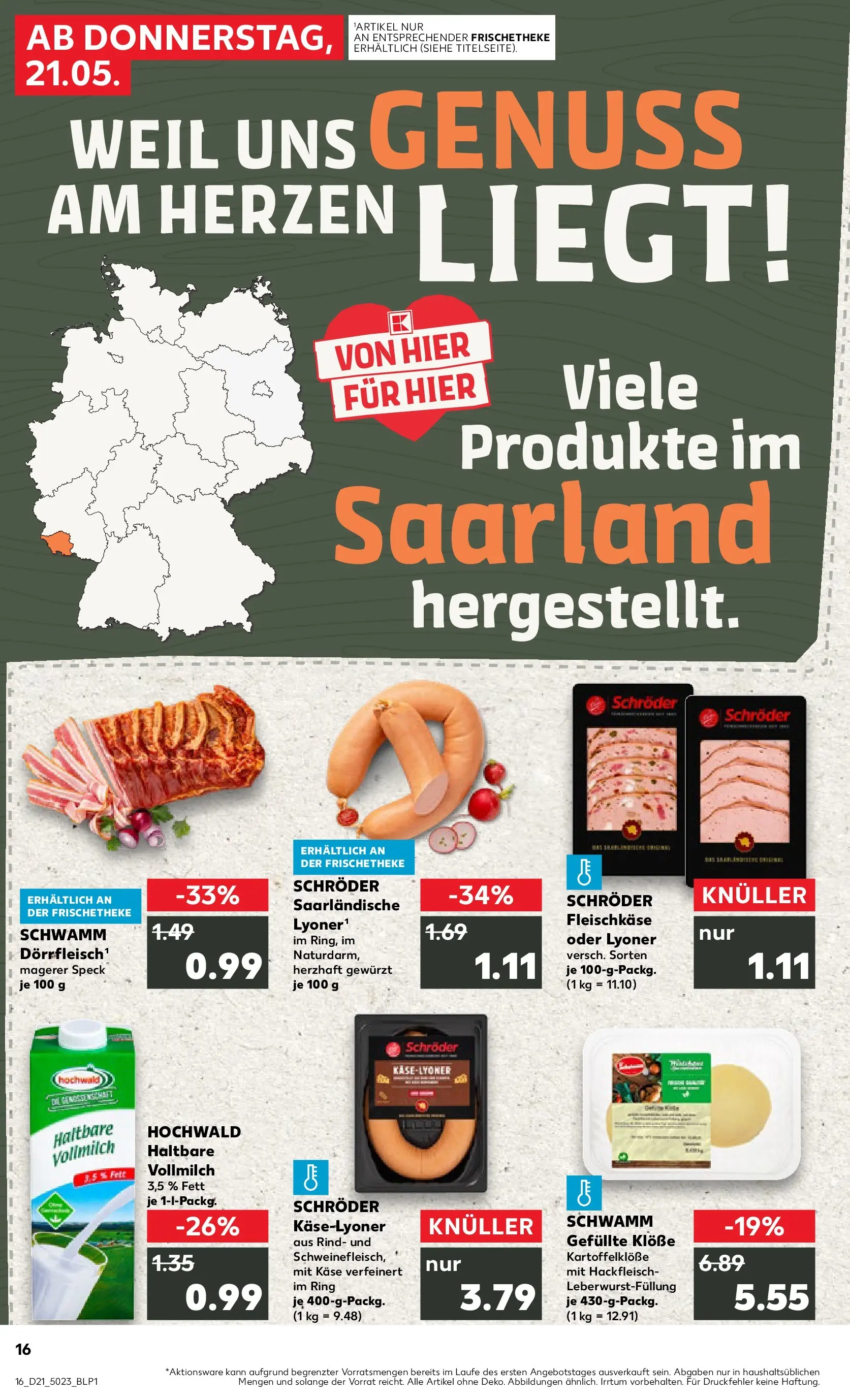Prospekt Kaufland ab 21.05.2026 » Angebote Online zum Blättern | Seite: 16 | Produkte: Käse, Hackfleisch